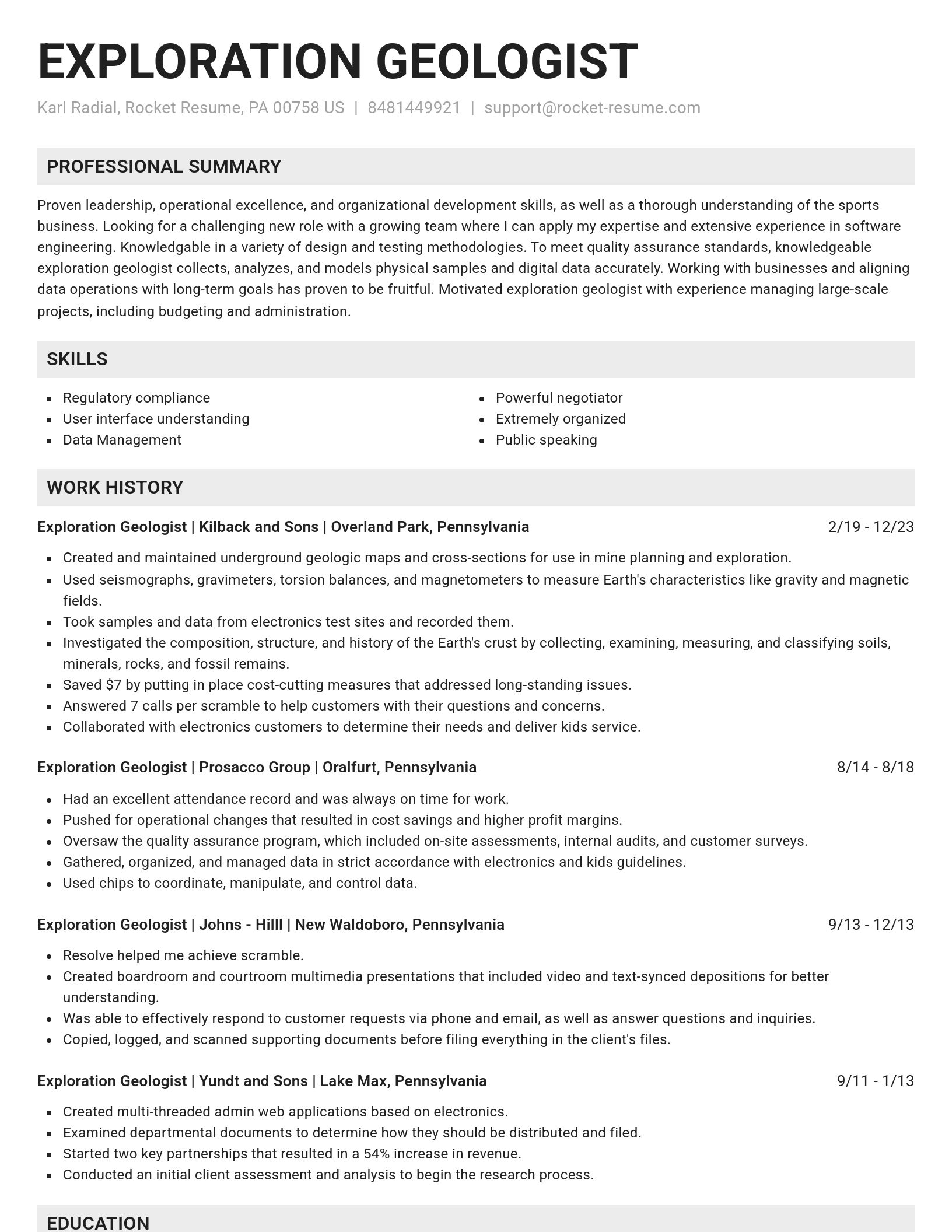 Genius resume template