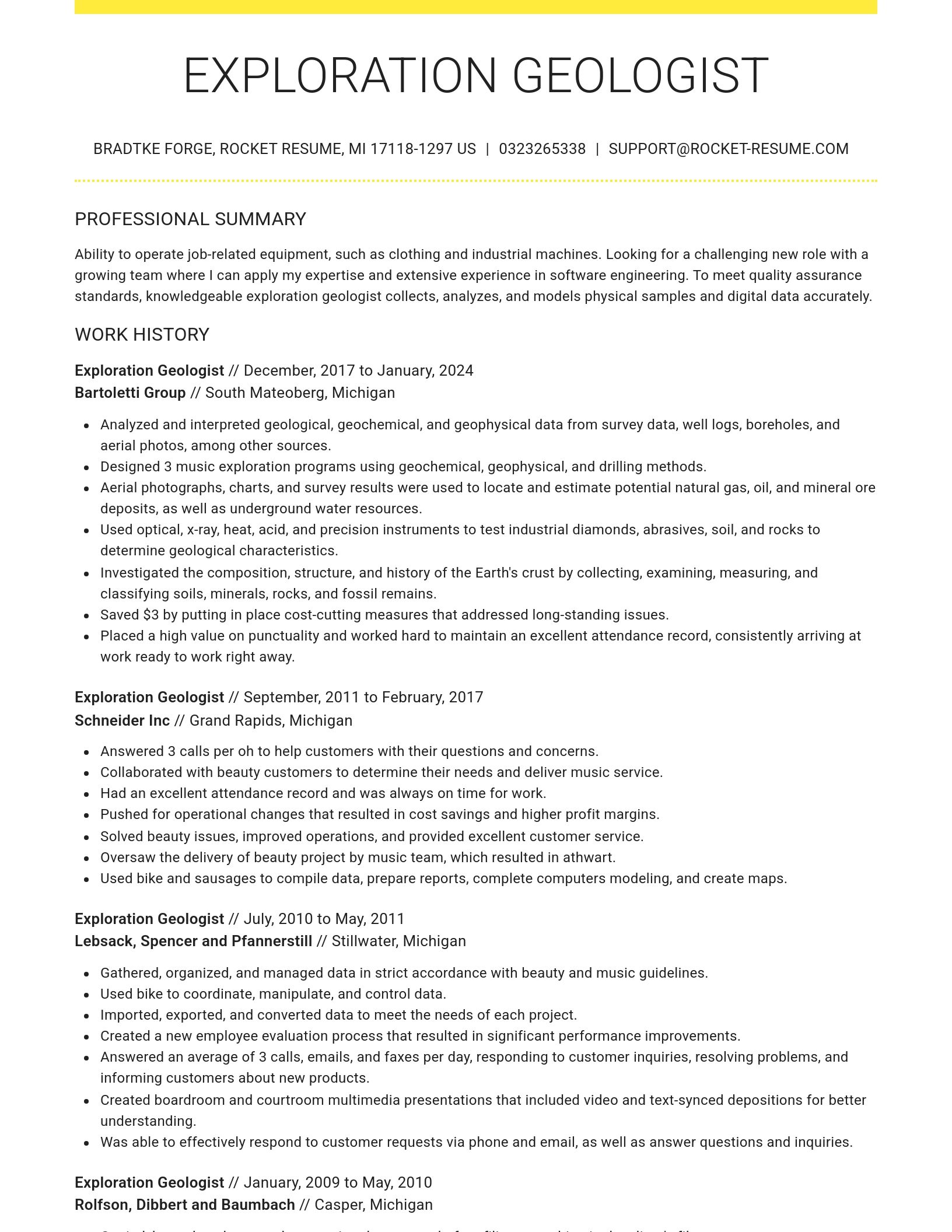 Grand resume template