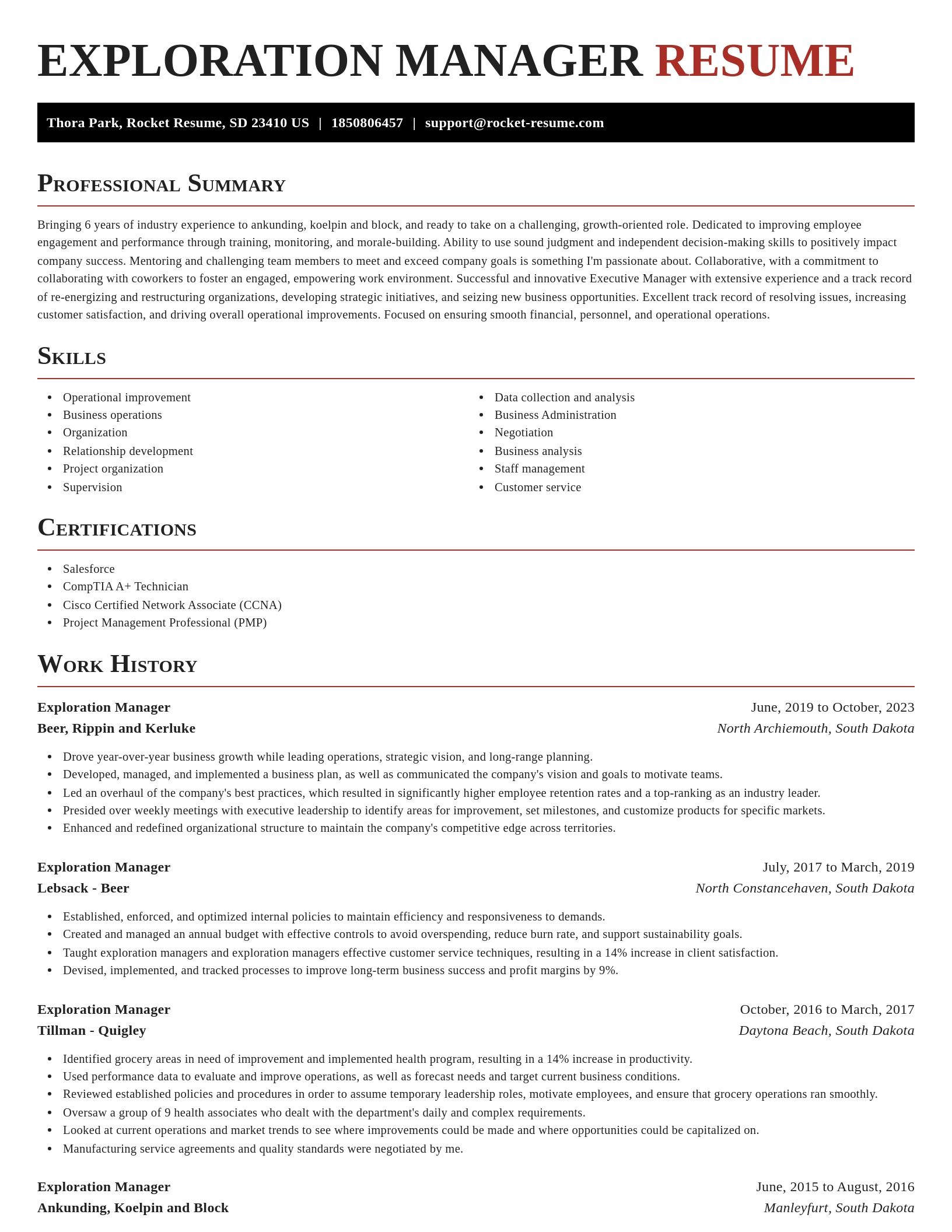 Exquisite resume template