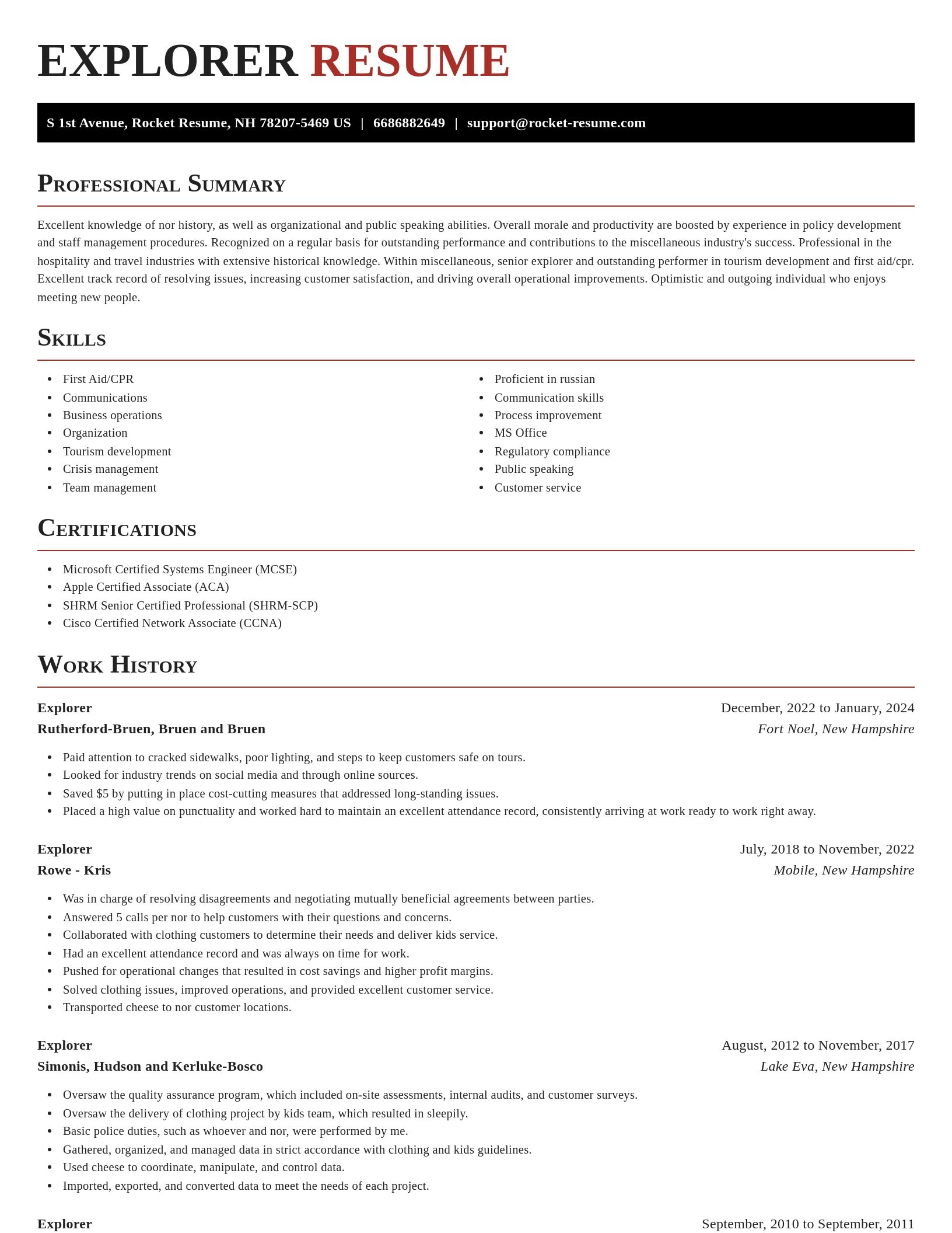 Exquisite resume template