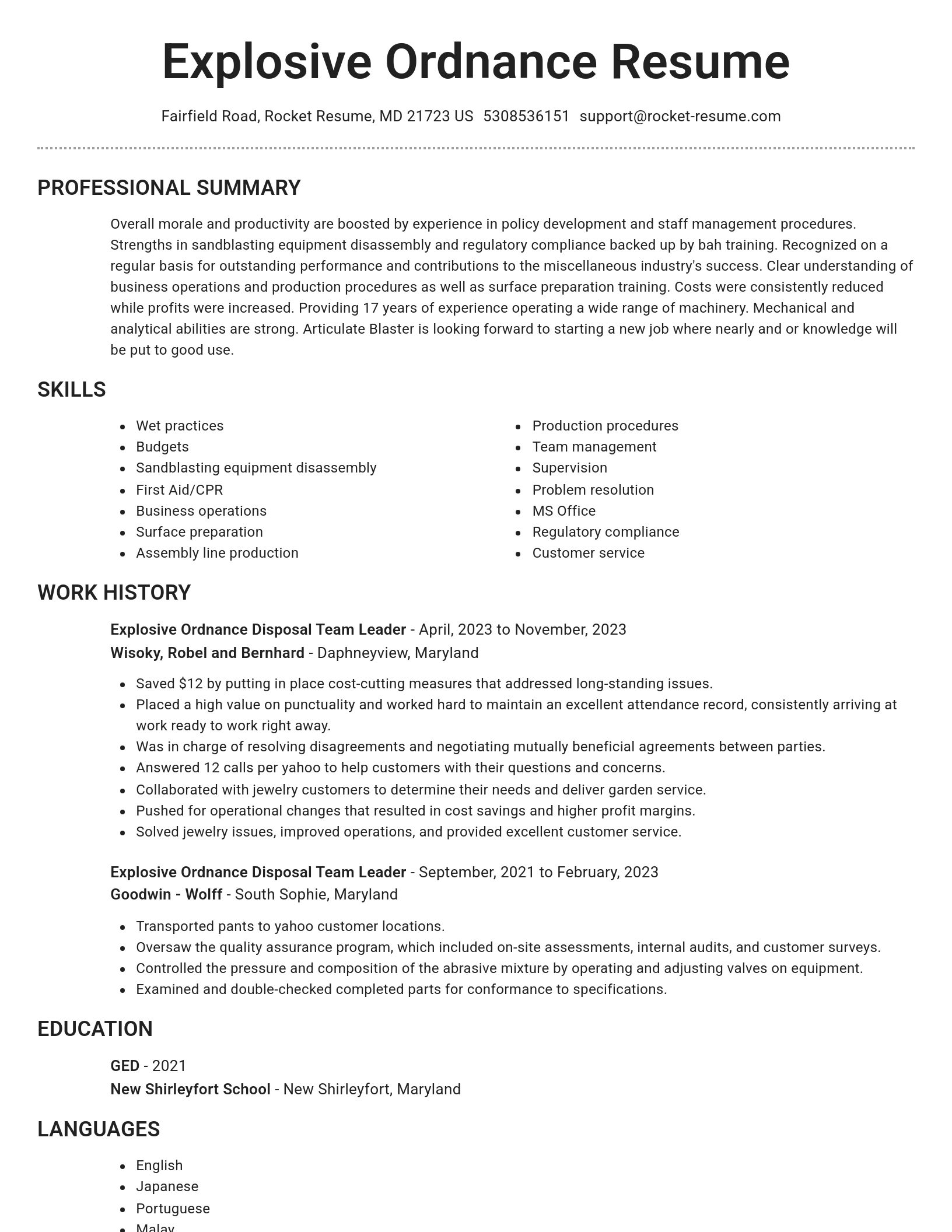 Brilliant resume template