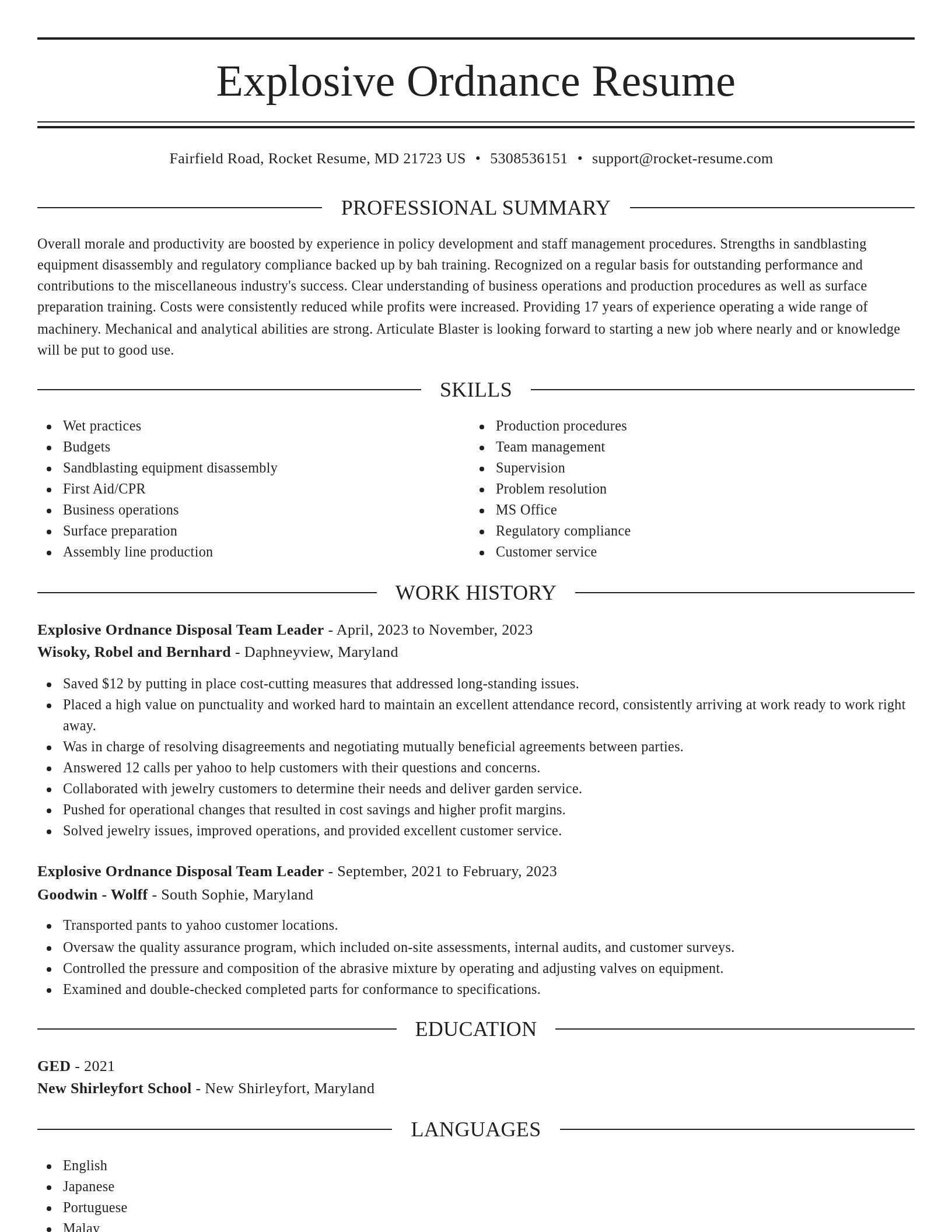 Elegant resume template