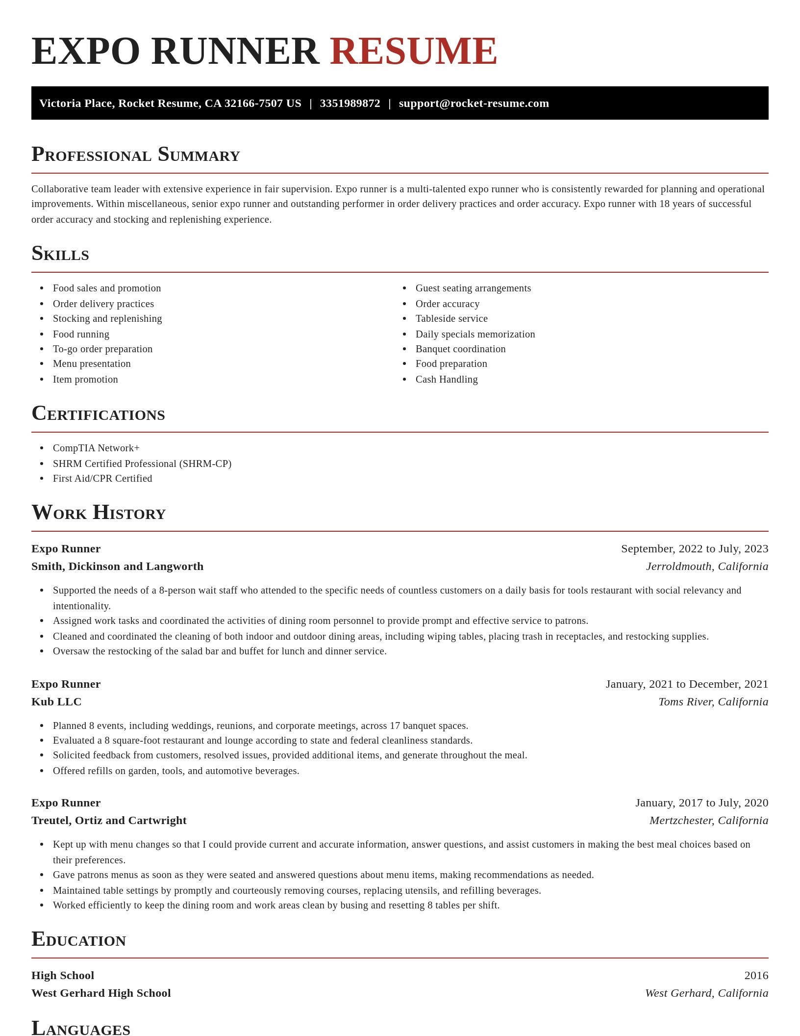 Exquisite resume template