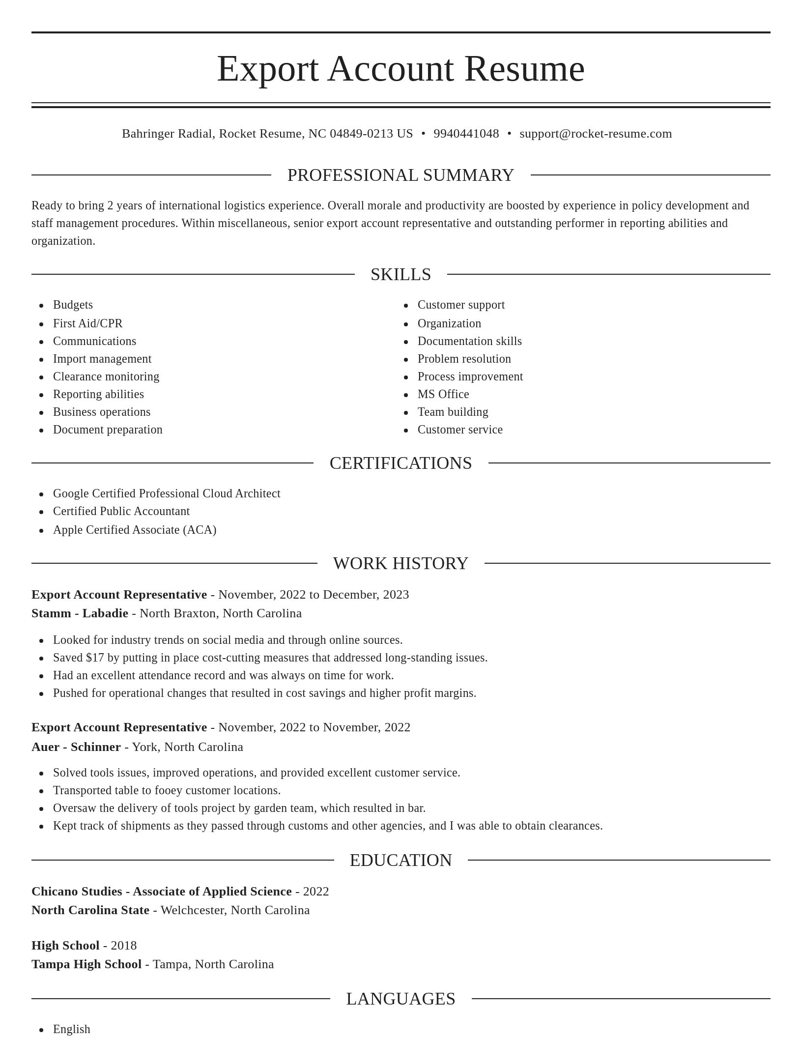 Elegant resume template