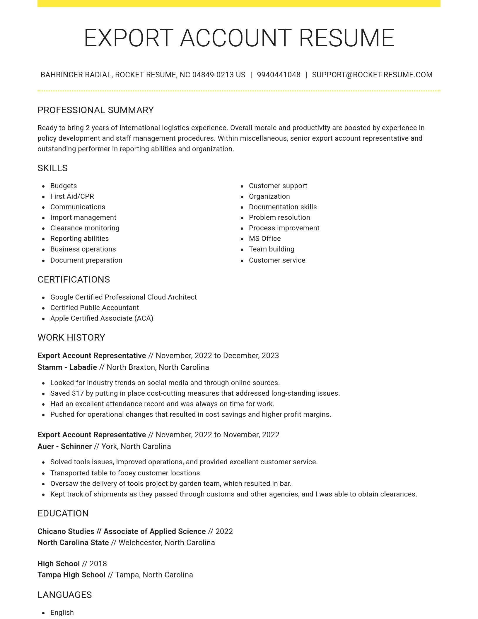 Grand resume template