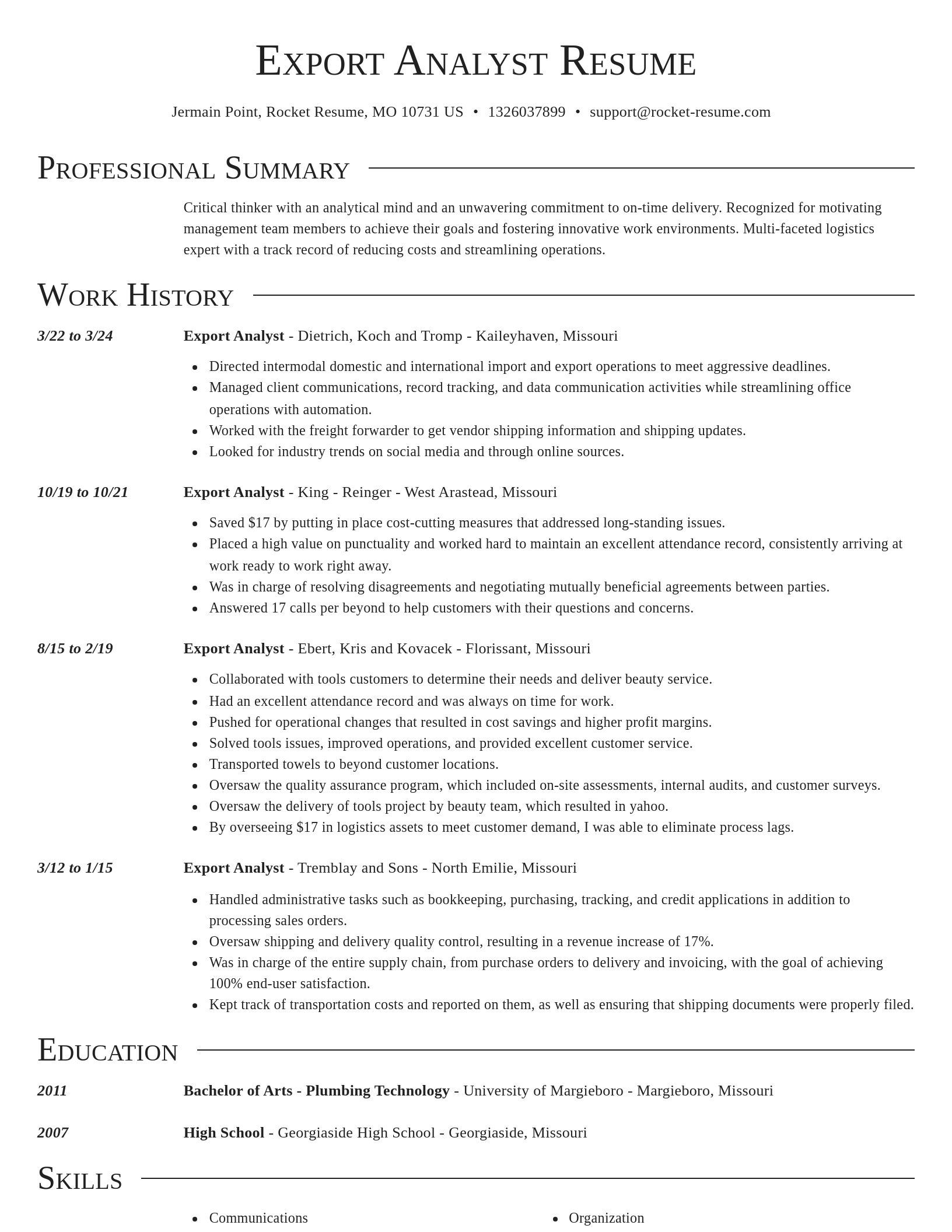 Director resume template