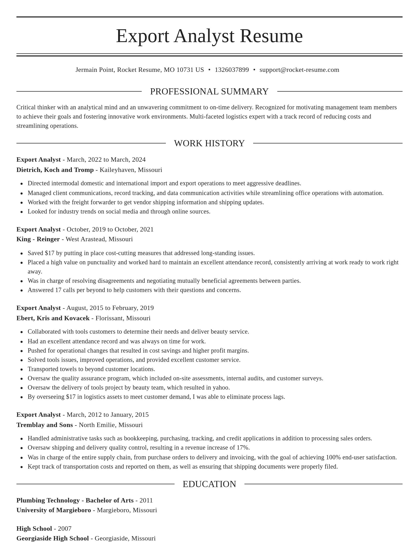 Elegant resume template