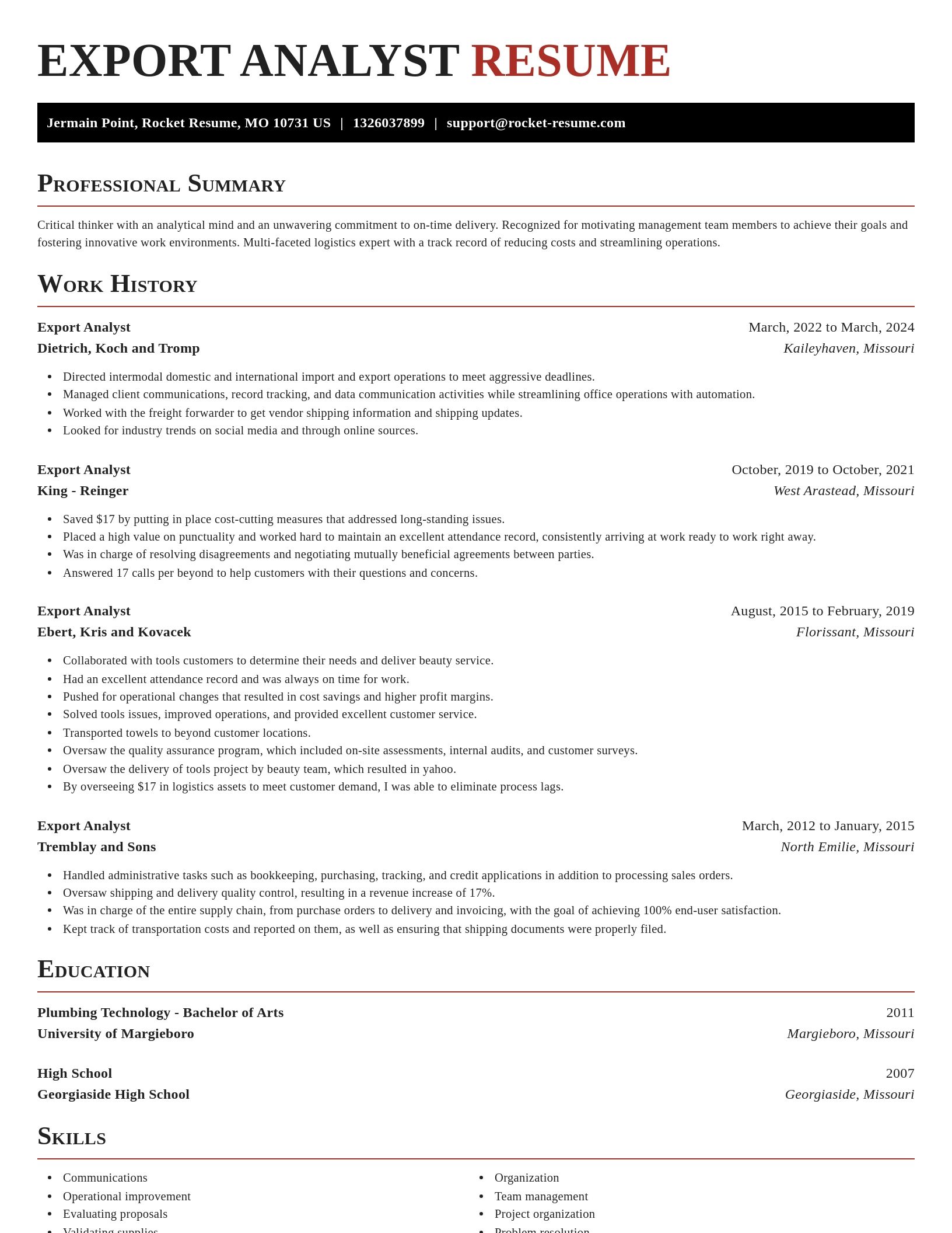 Exquisite resume template