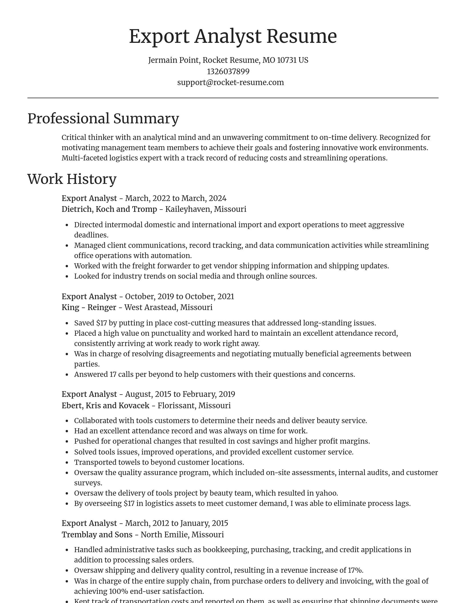 Focal Point resume template
