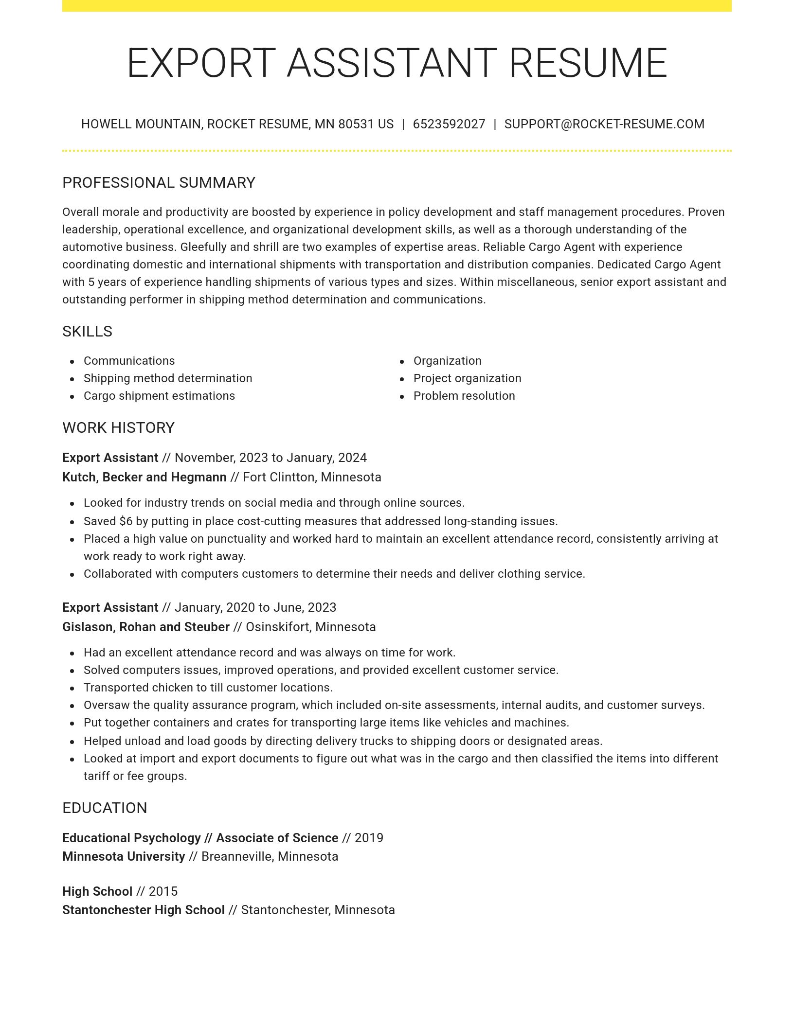 Grand resume template