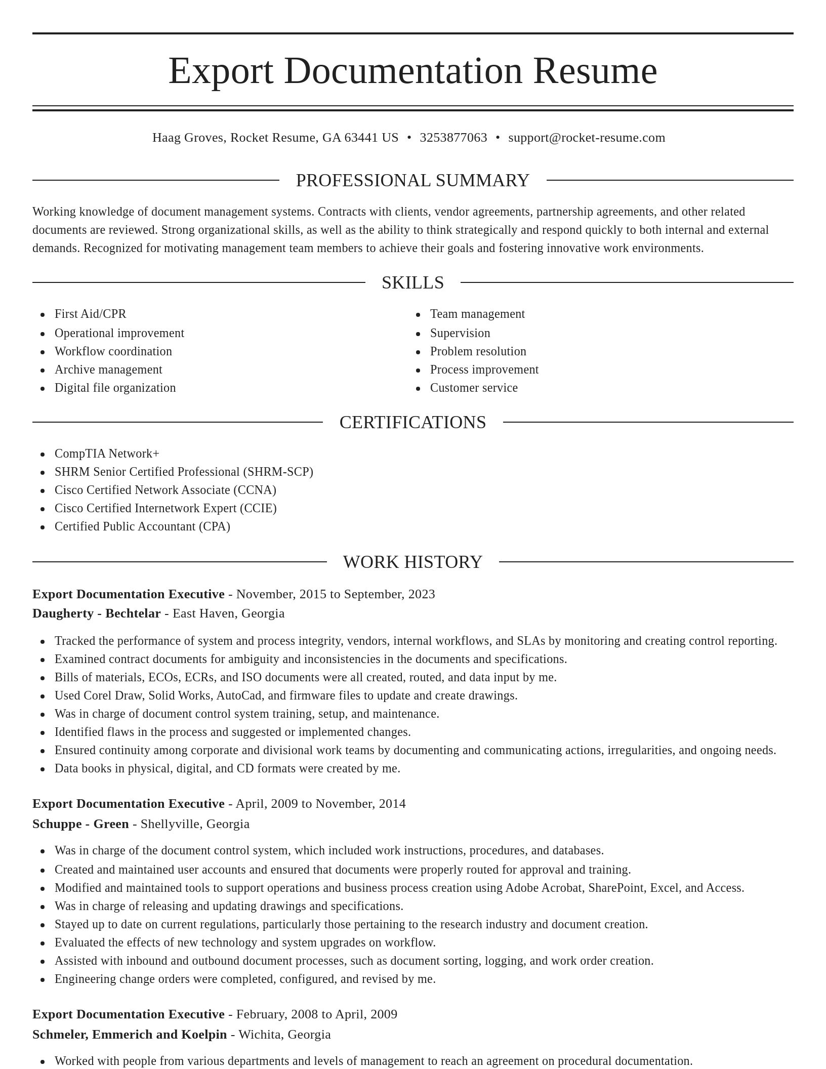 Elegant resume template