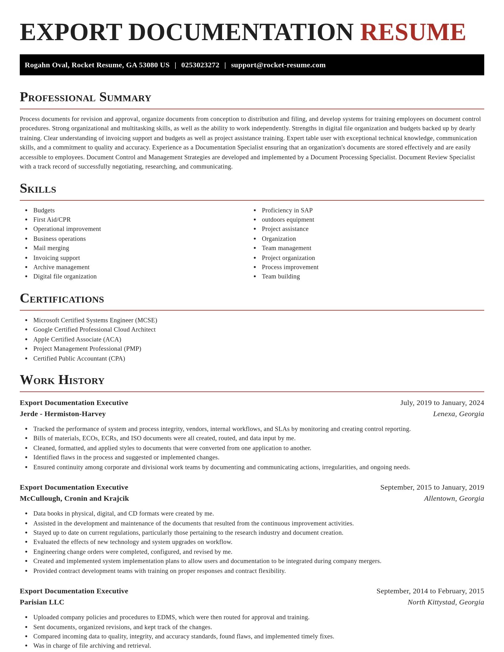 Exquisite resume template
