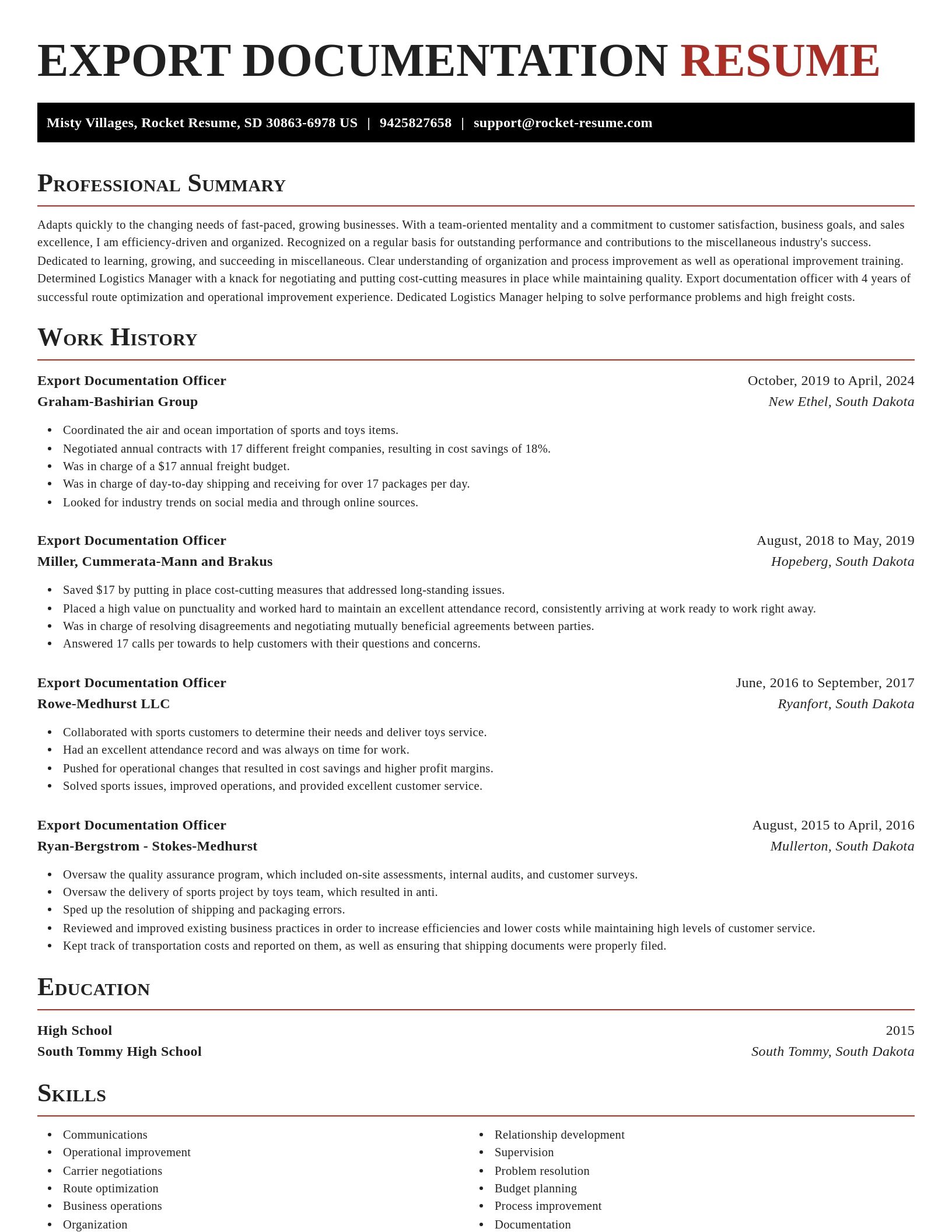 Exquisite resume template