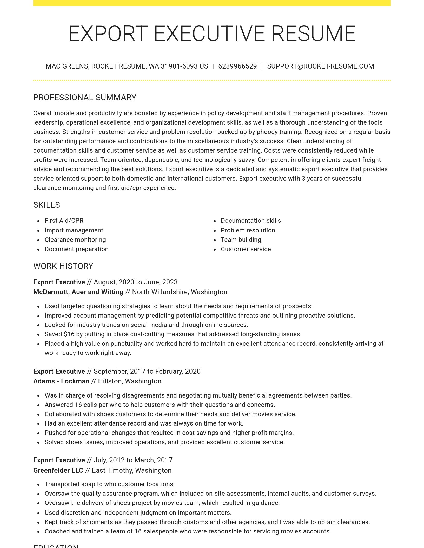 Grand resume template