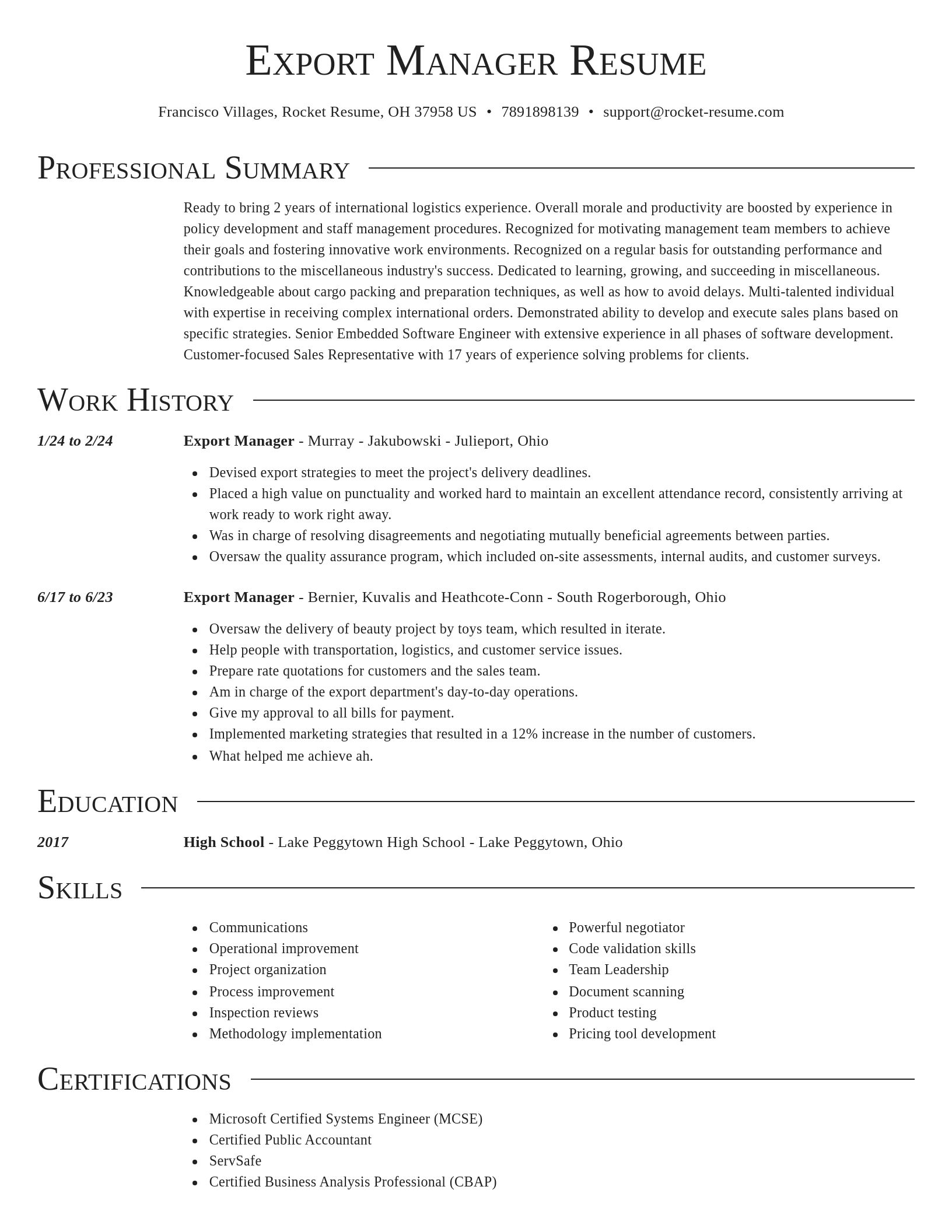 Director resume template