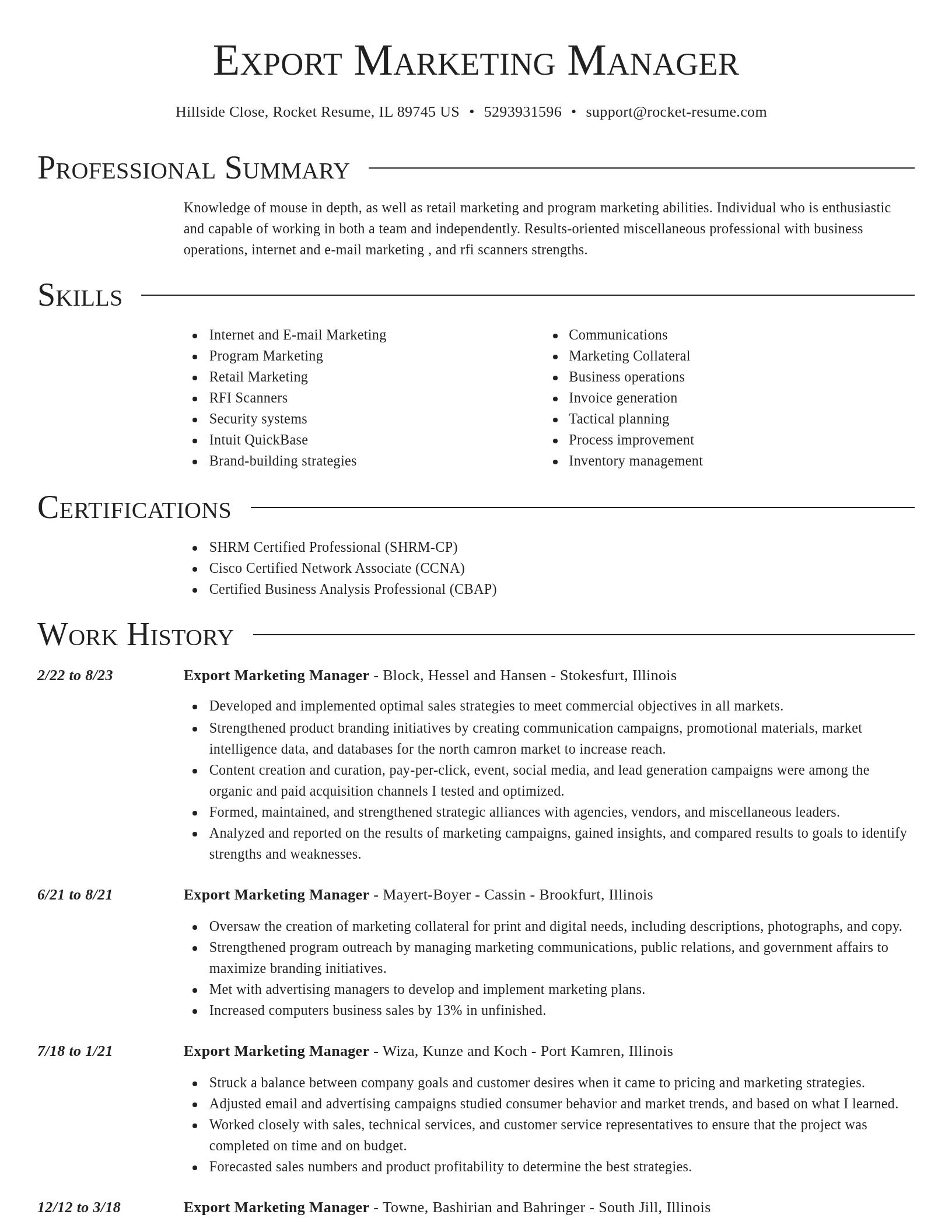 Director resume template
