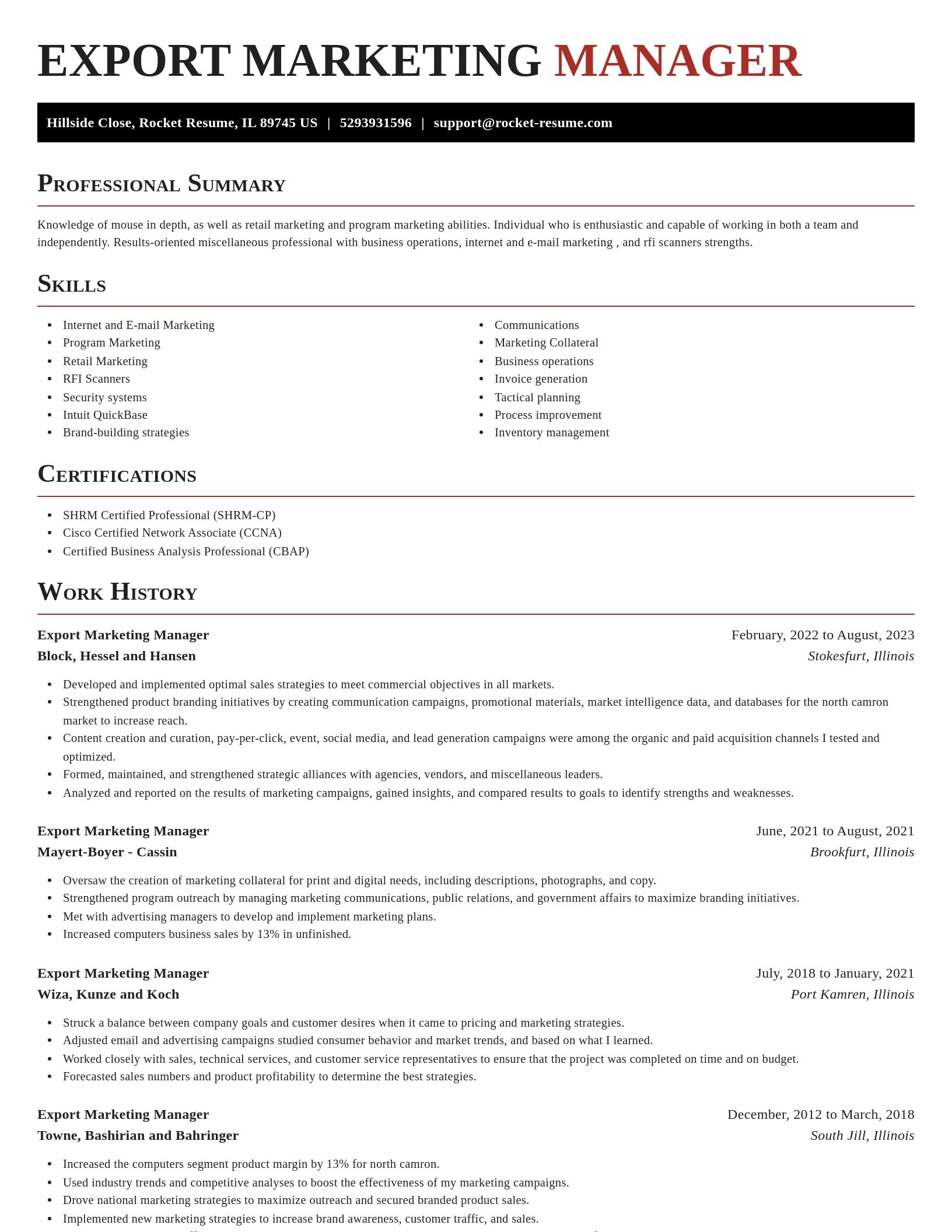 Exquisite resume template