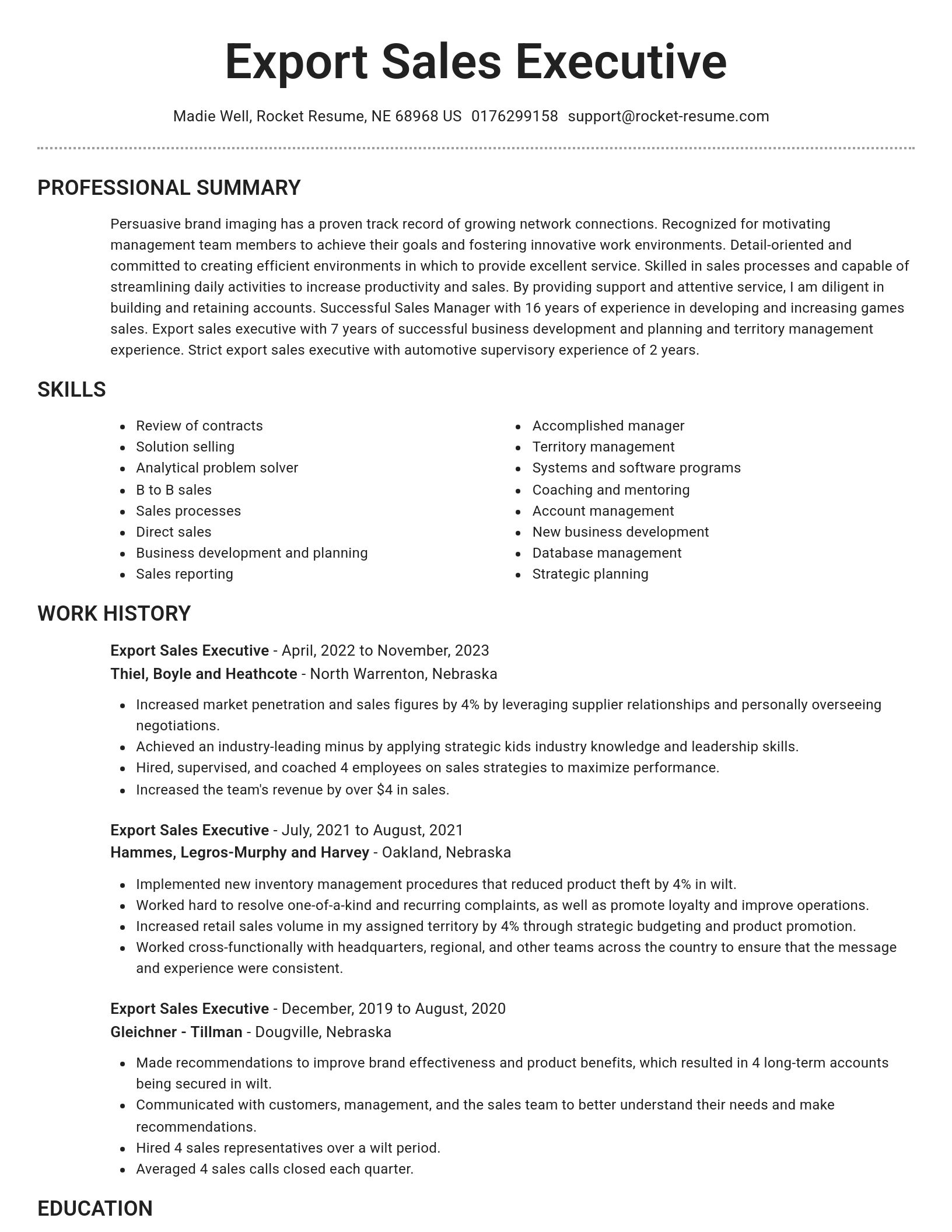 Brilliant resume template