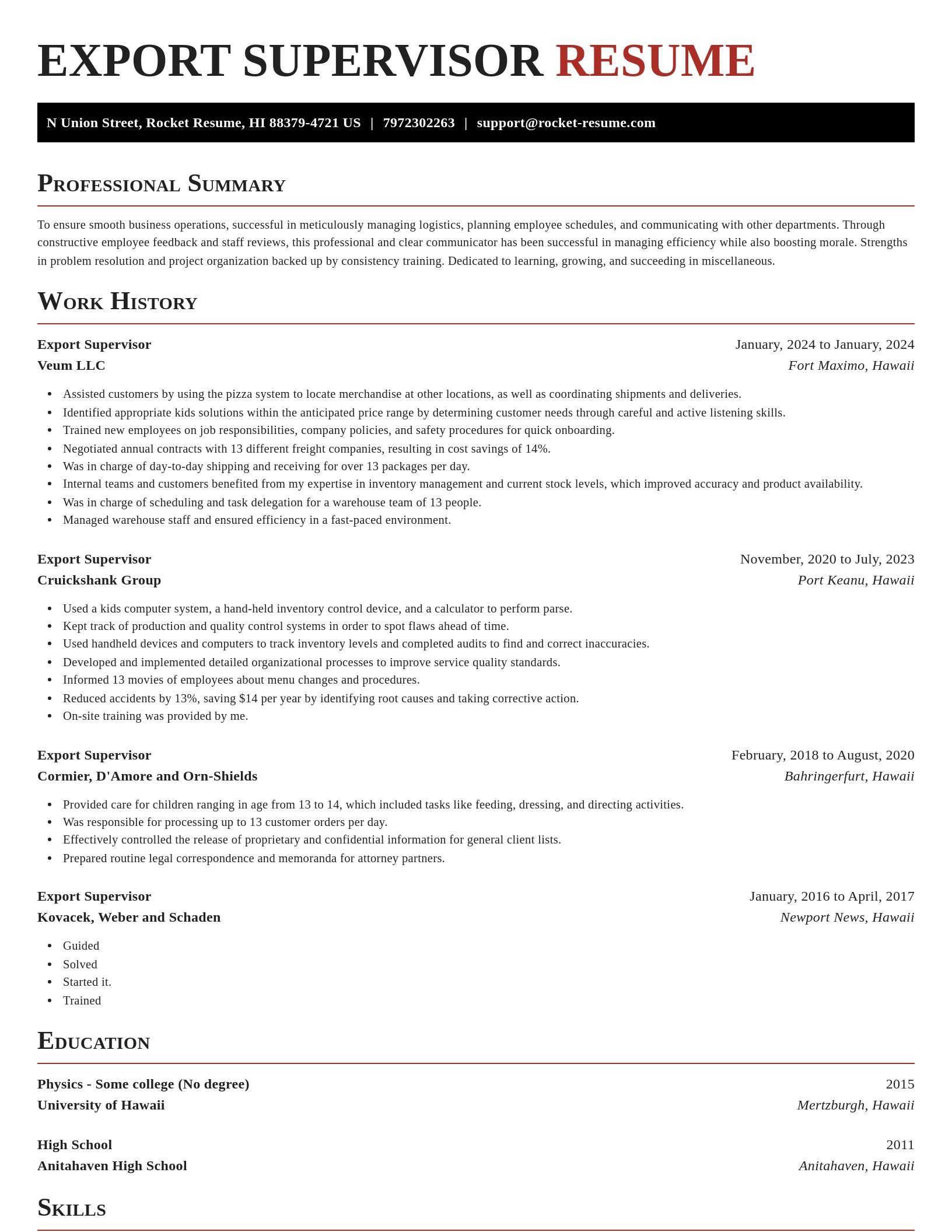 Exquisite resume template