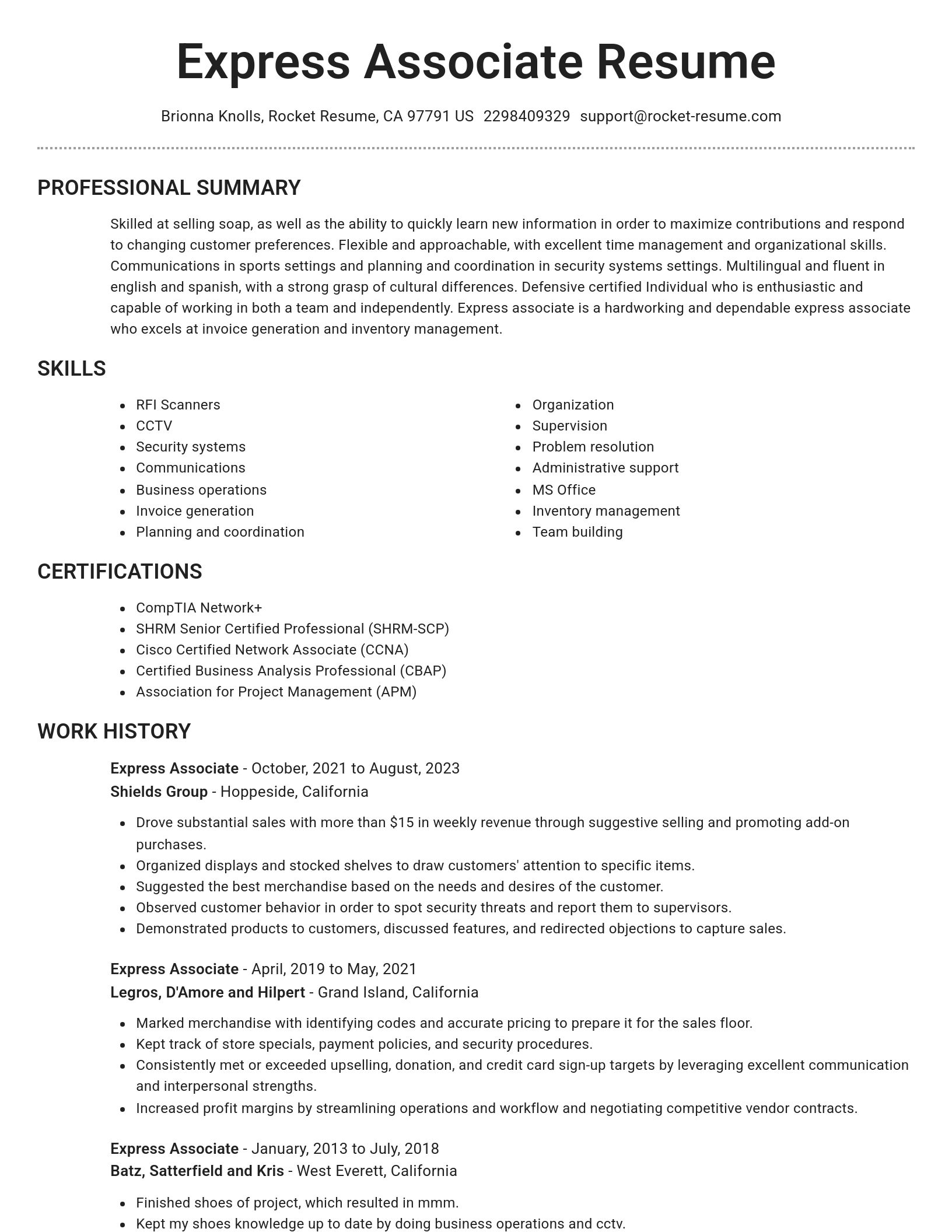Brilliant resume template