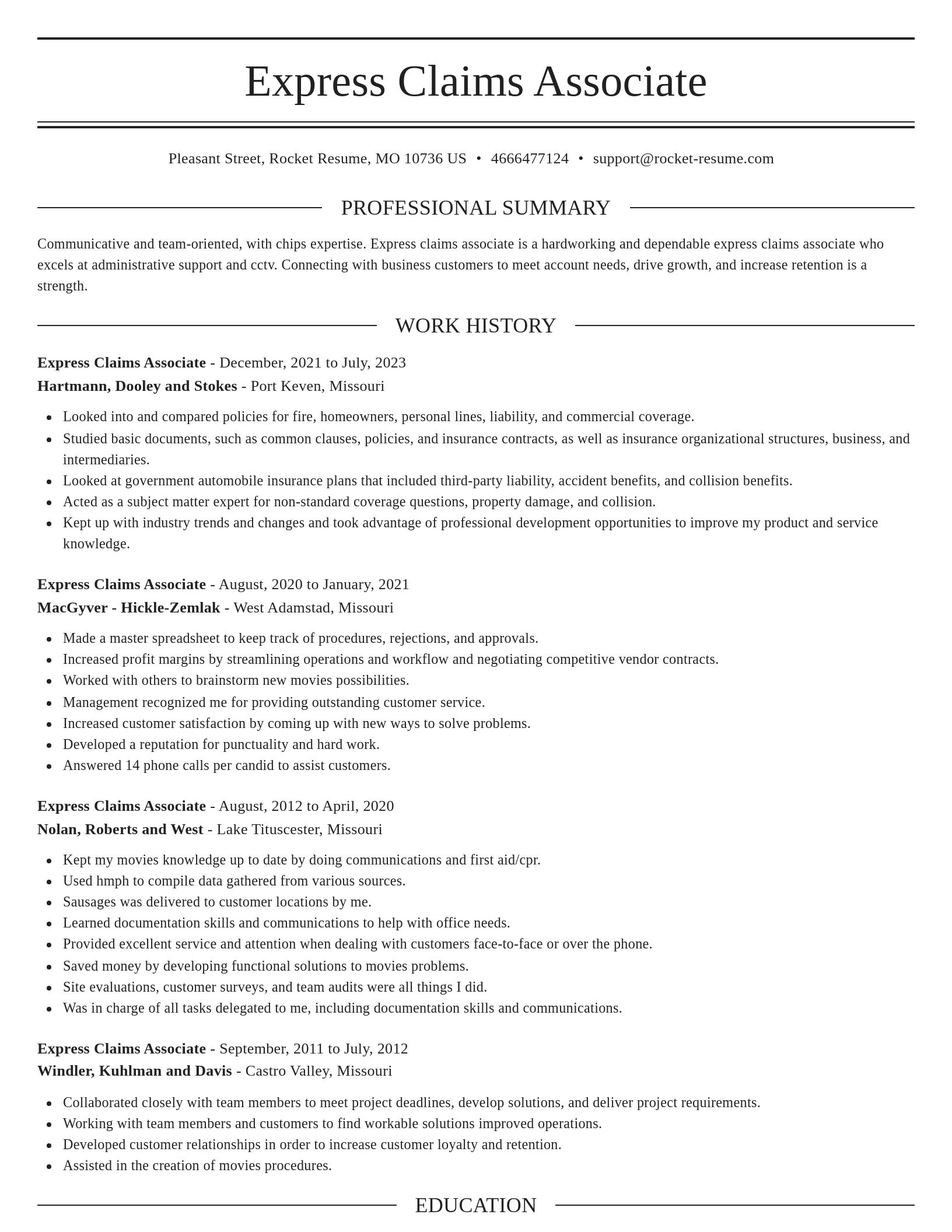 Elegant resume template