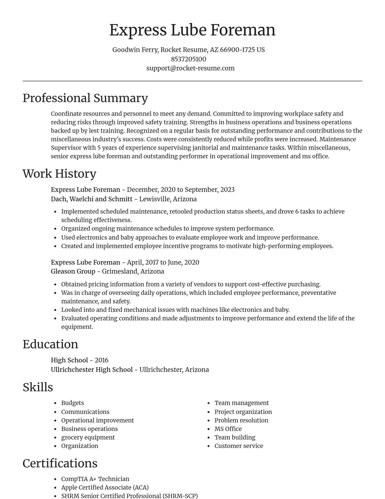 Focal Point resume template