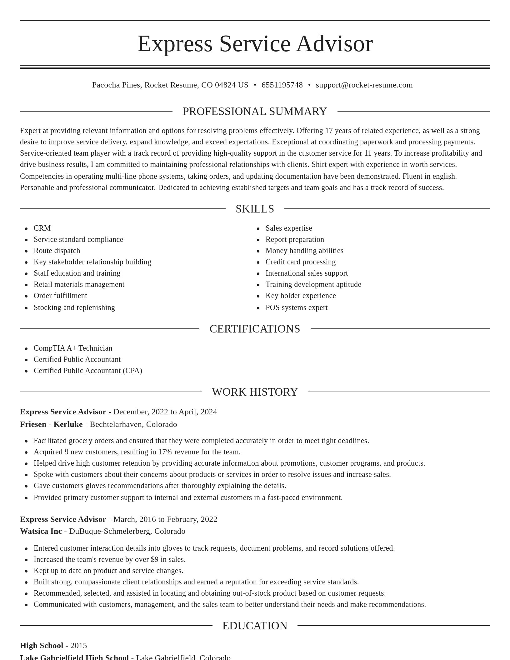 Elegant resume template