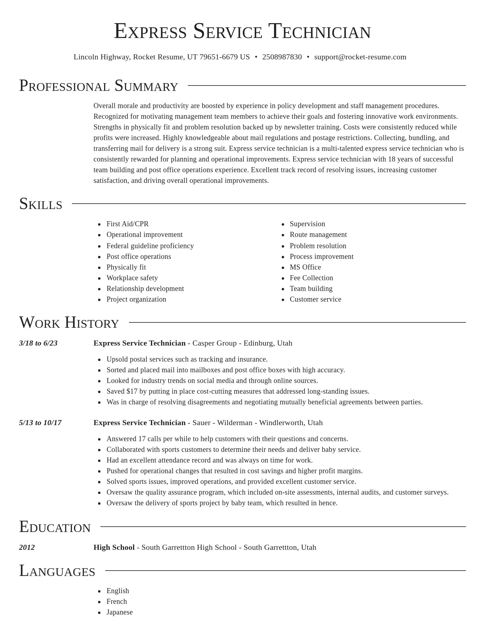 Director resume template