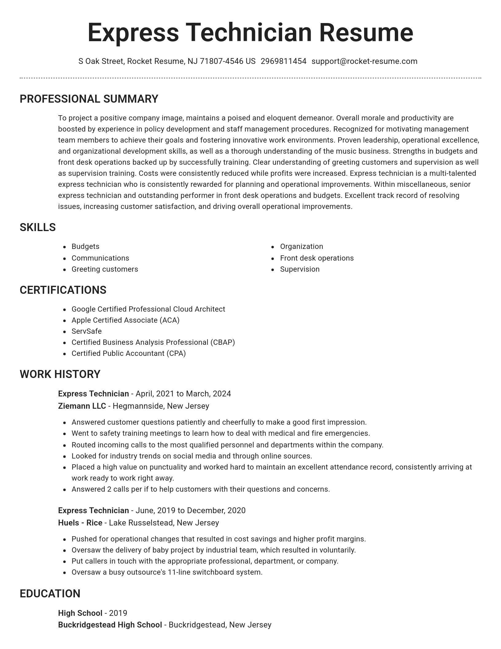 Brilliant resume template