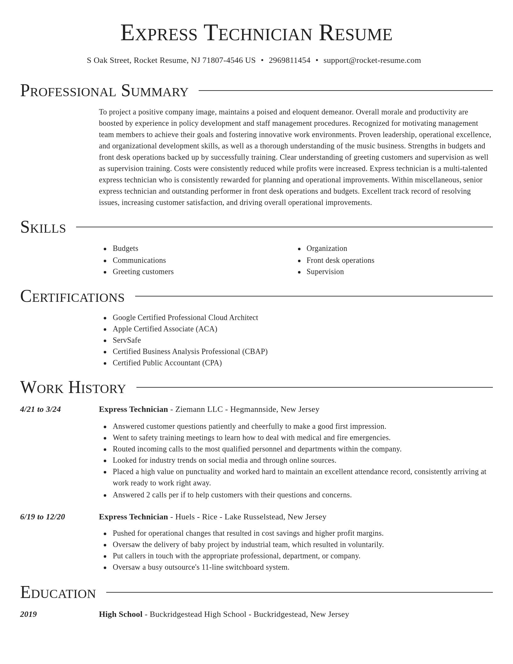 Director resume template