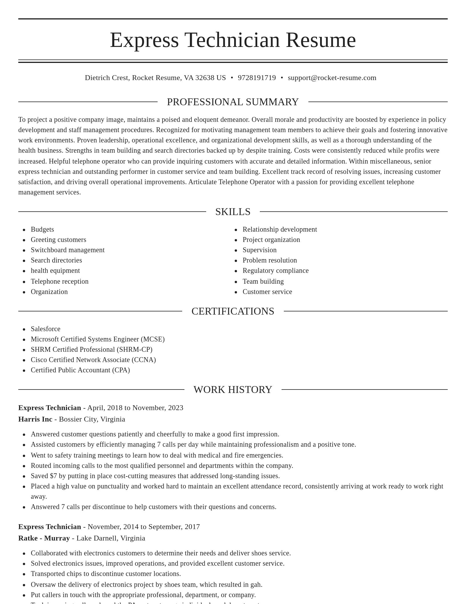 Elegant resume template
