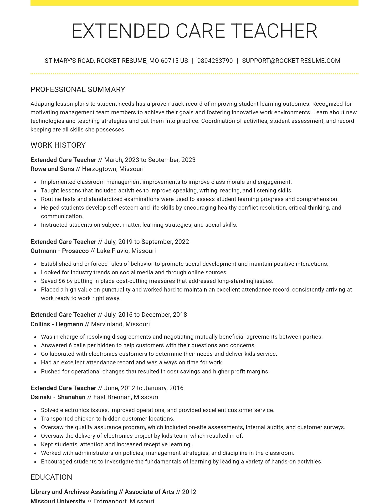Grand resume template