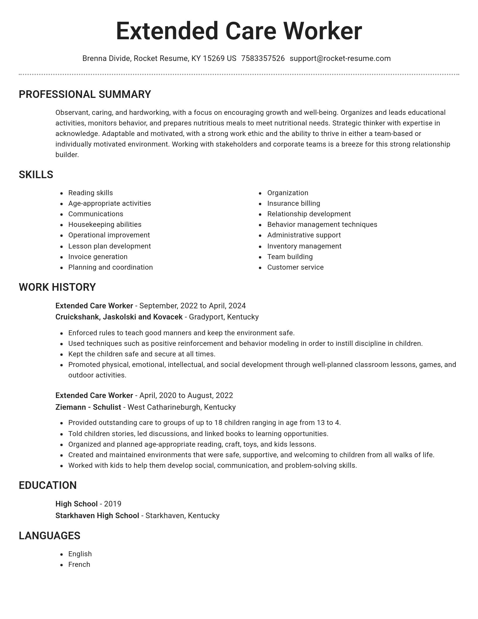 Brilliant resume template