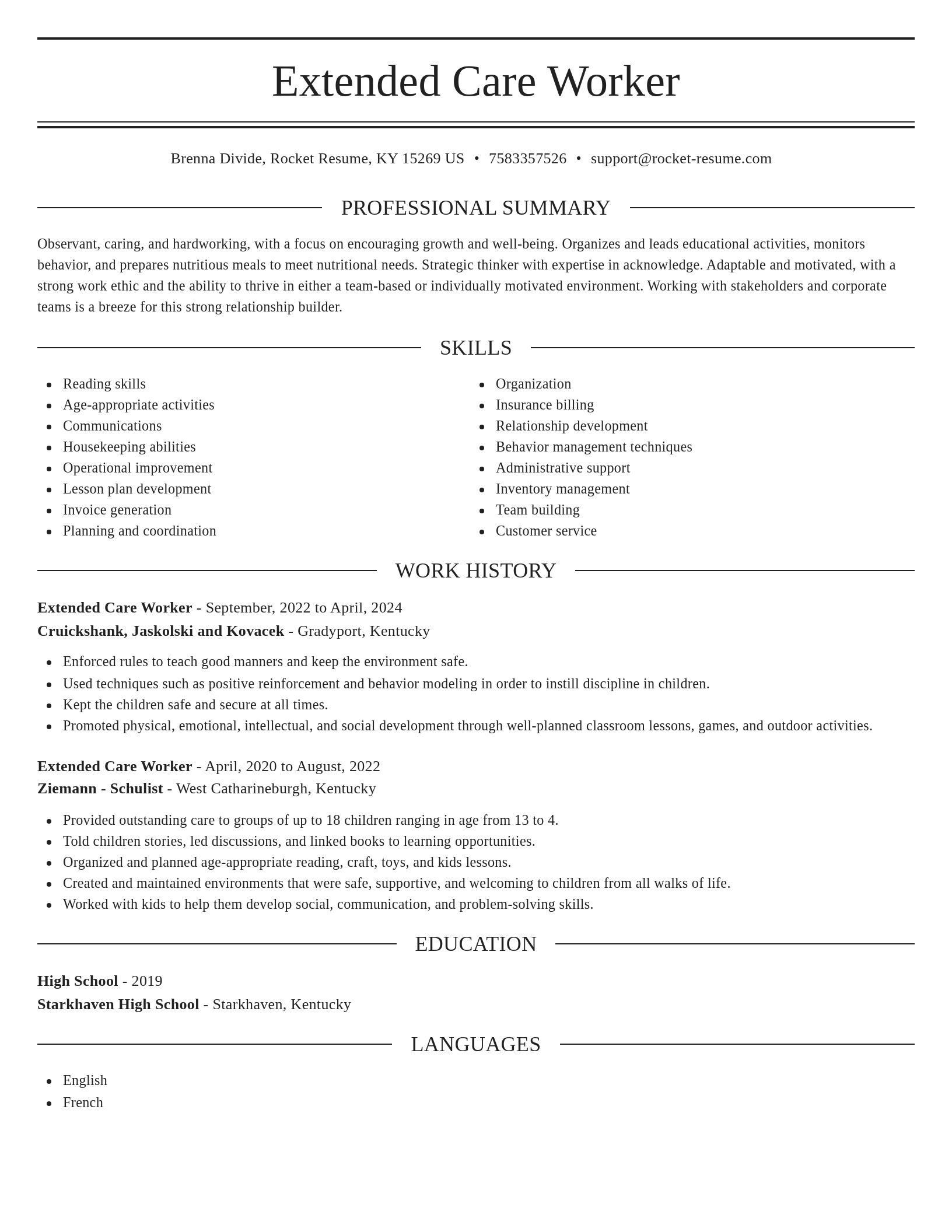 Elegant resume template