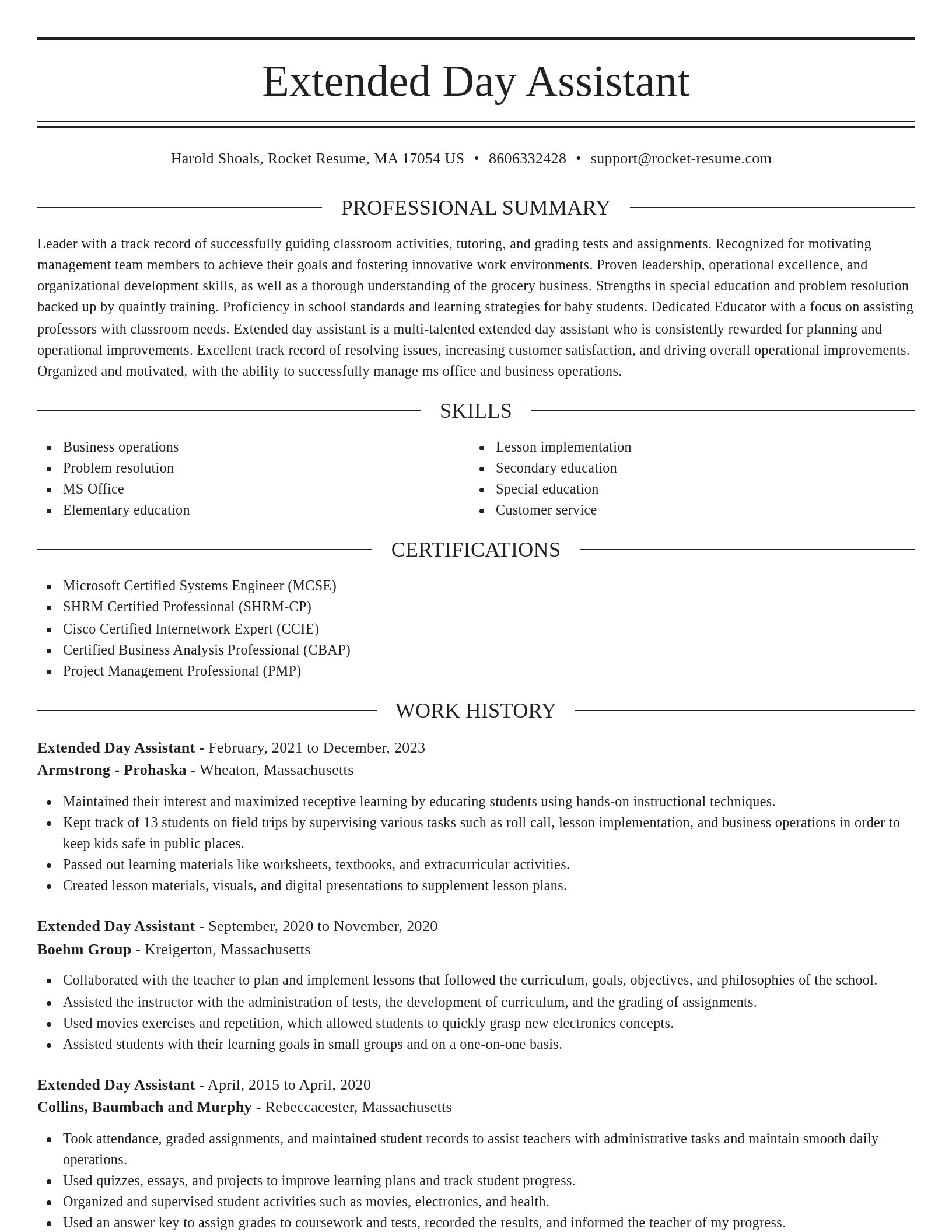 Elegant resume template