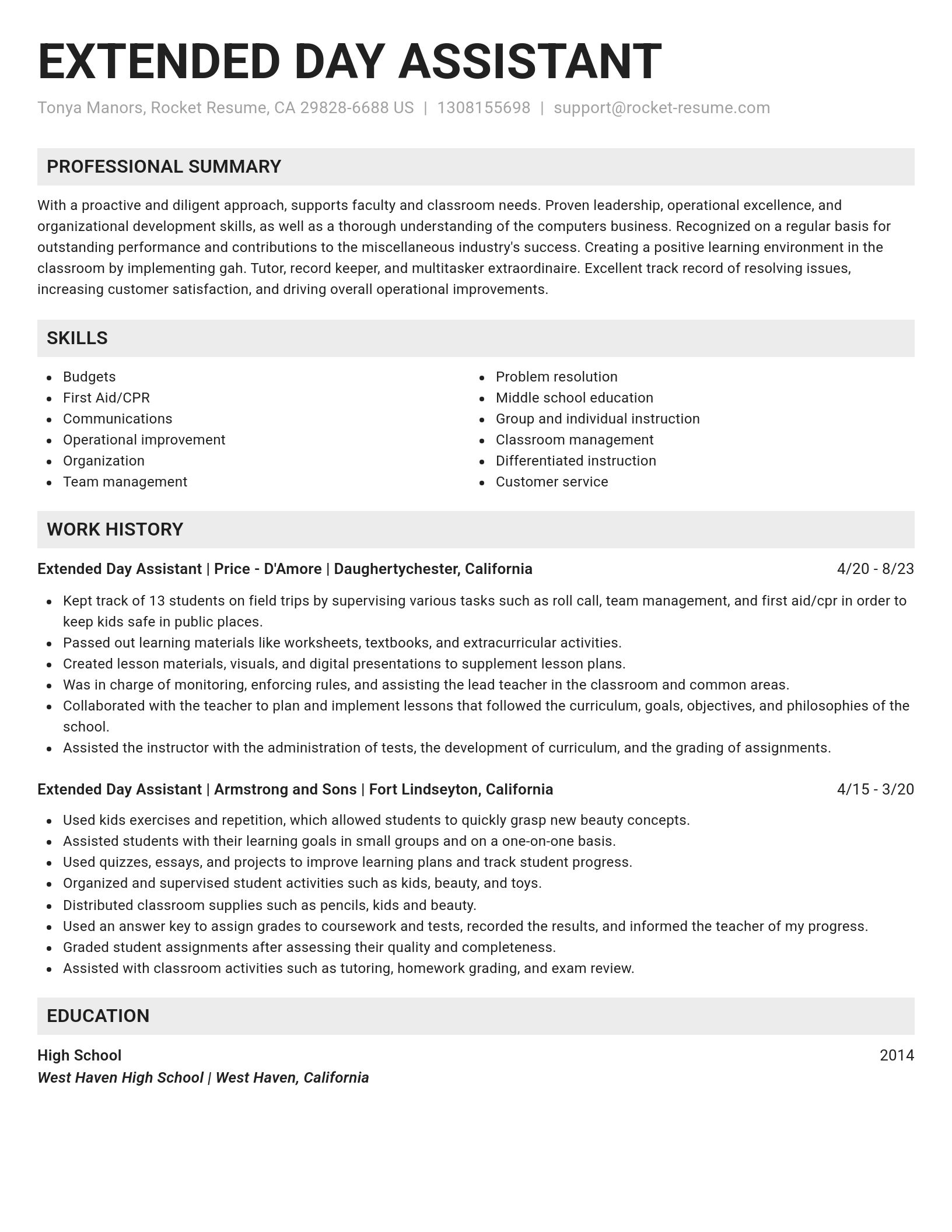 Genius resume template