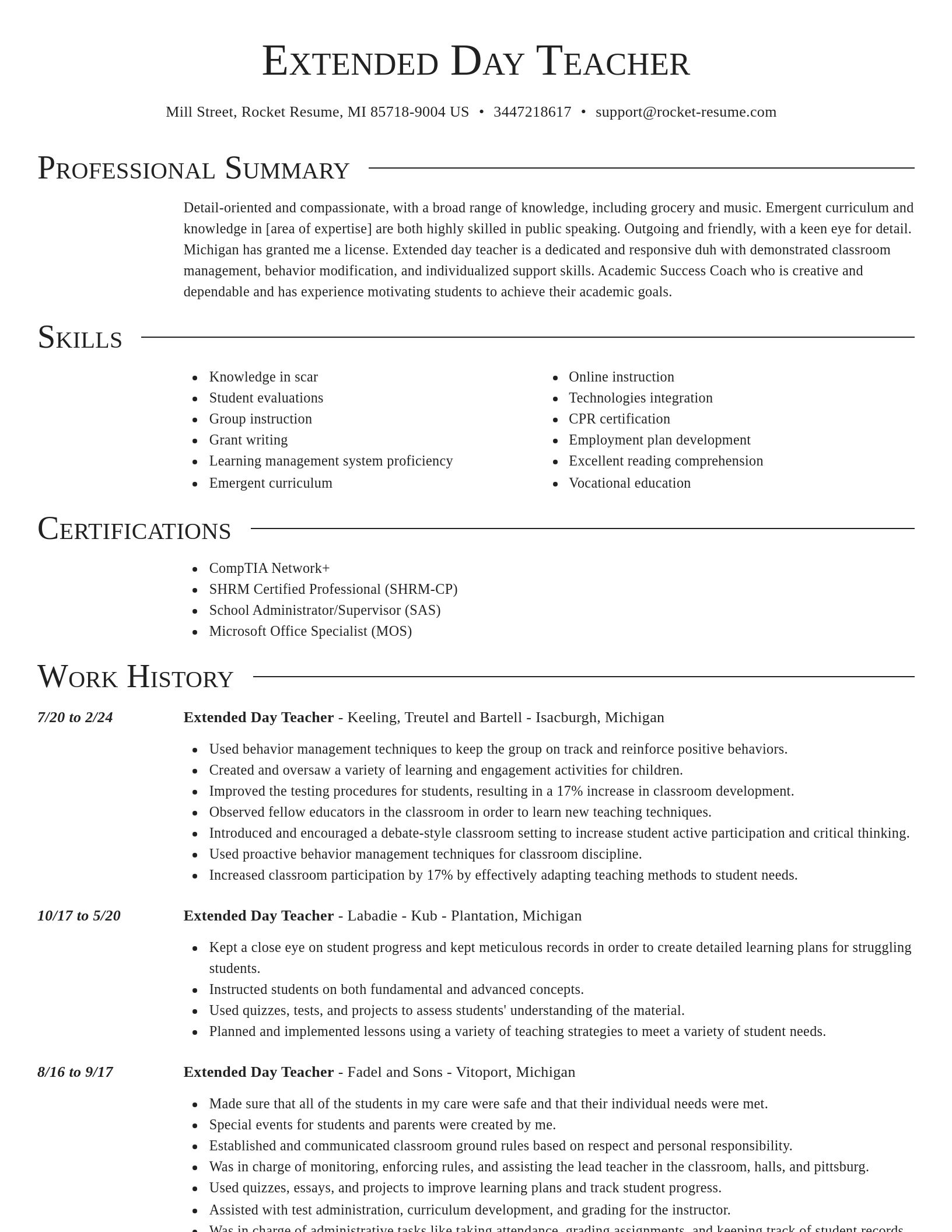 Director resume template