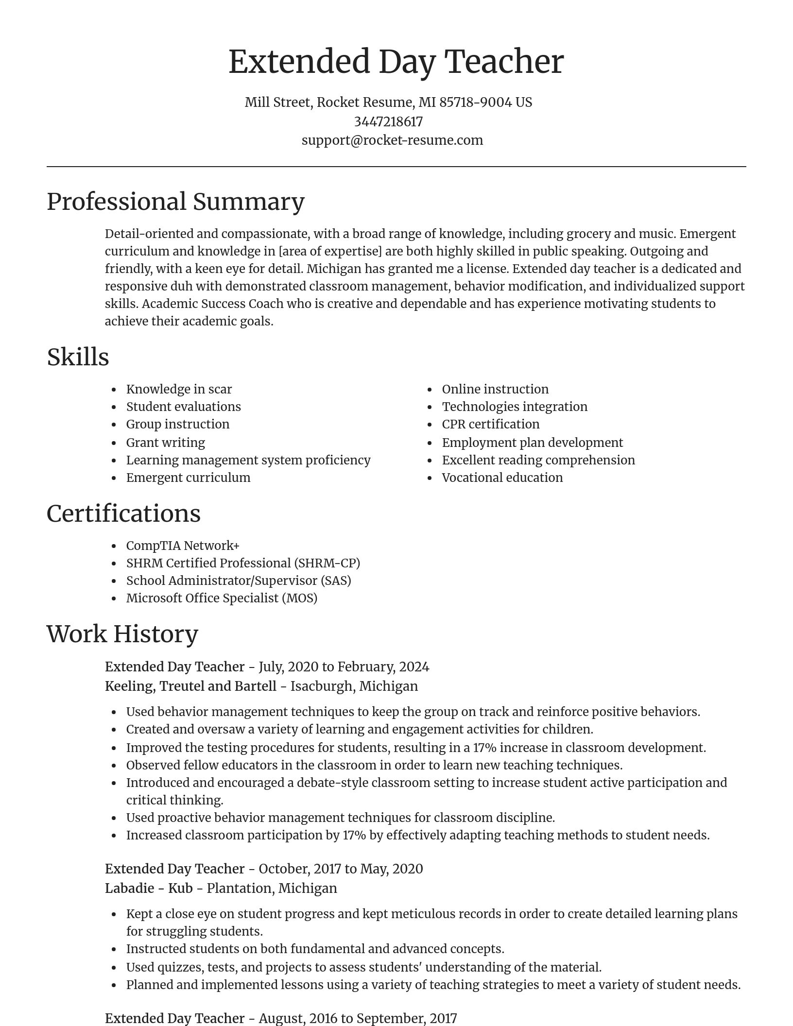 Focal Point resume template