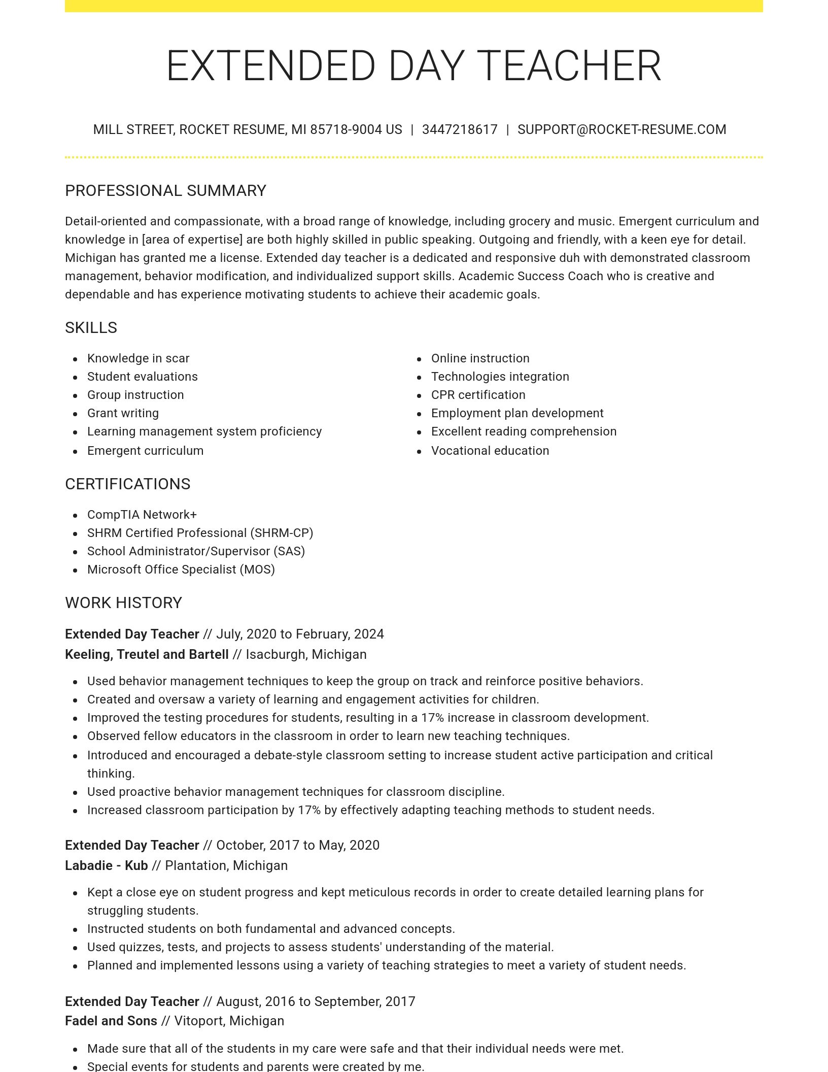 Grand resume template