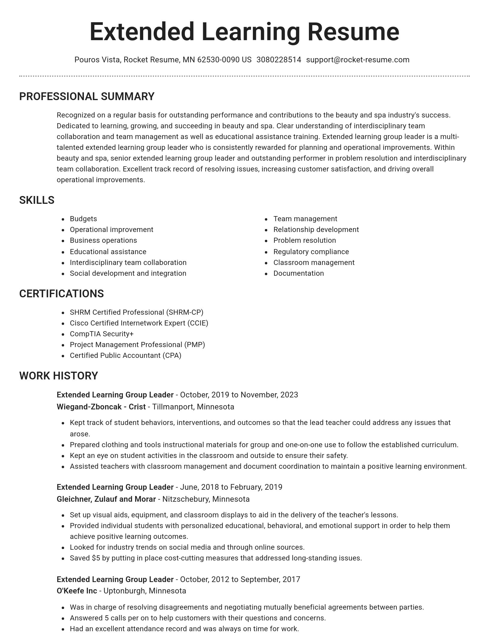 Brilliant resume template