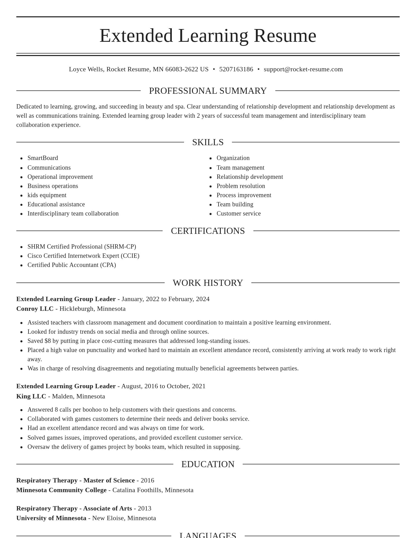 Elegant resume template