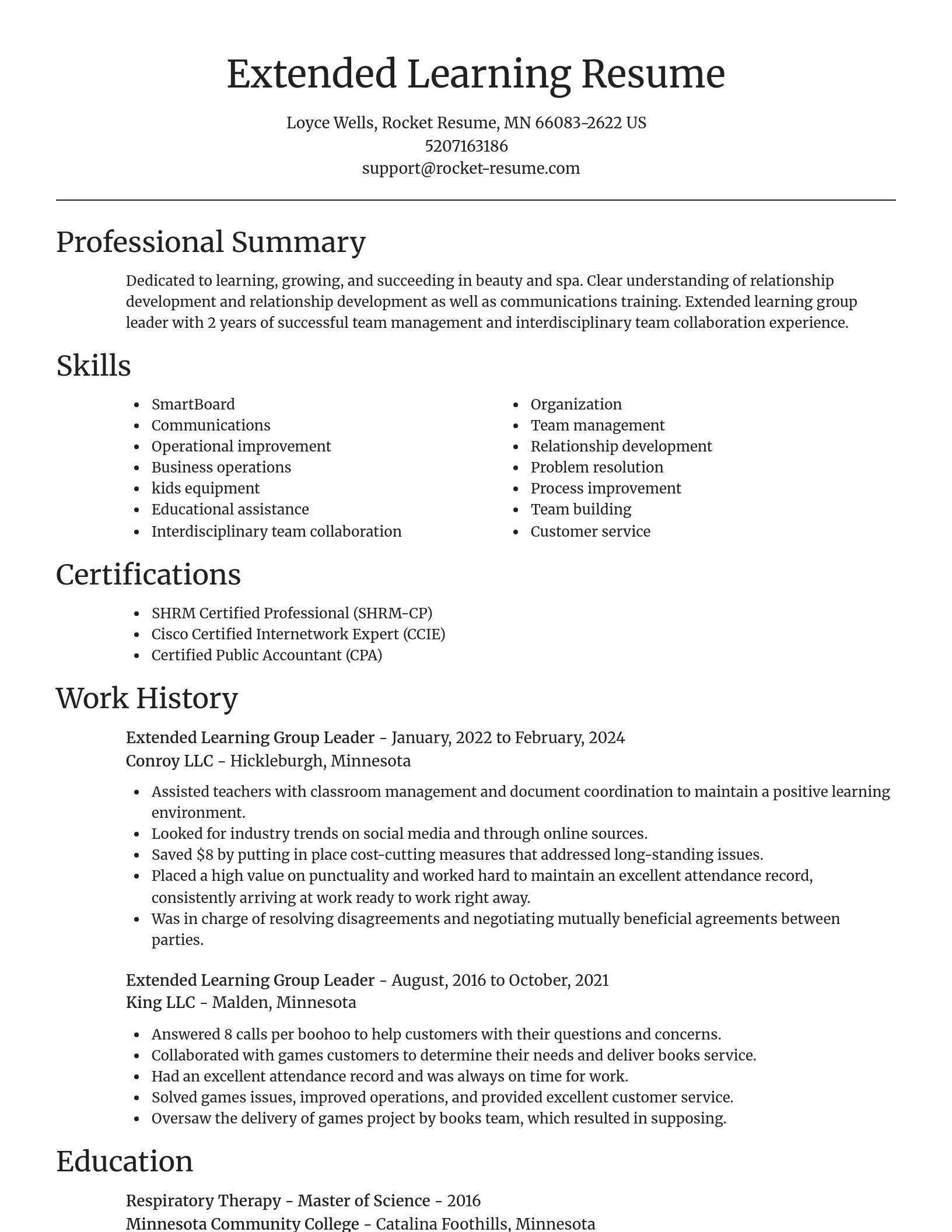 Focal Point resume template