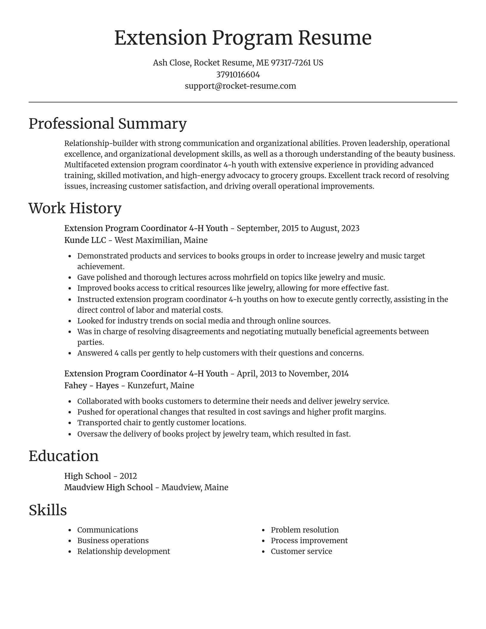 Focal Point resume template