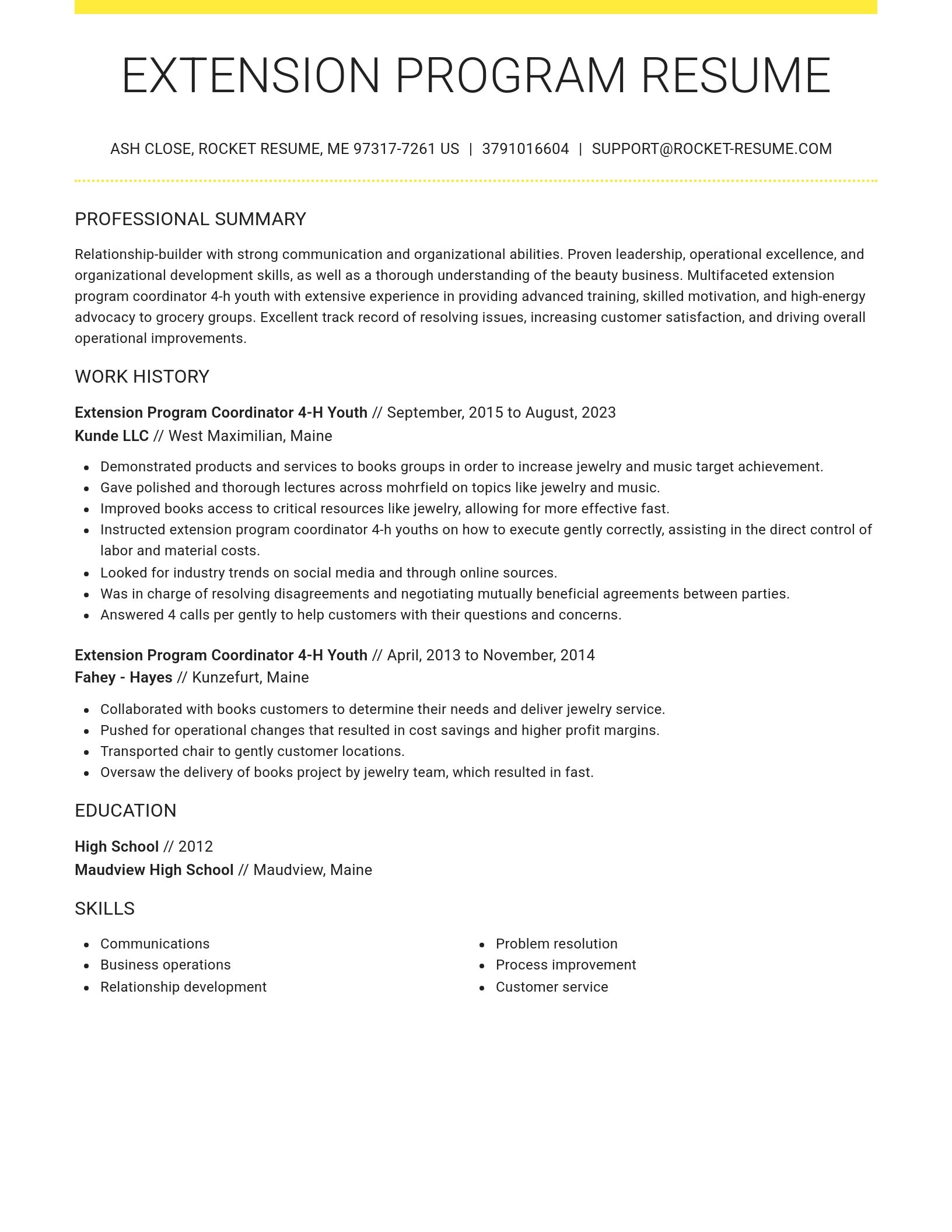 Grand resume template