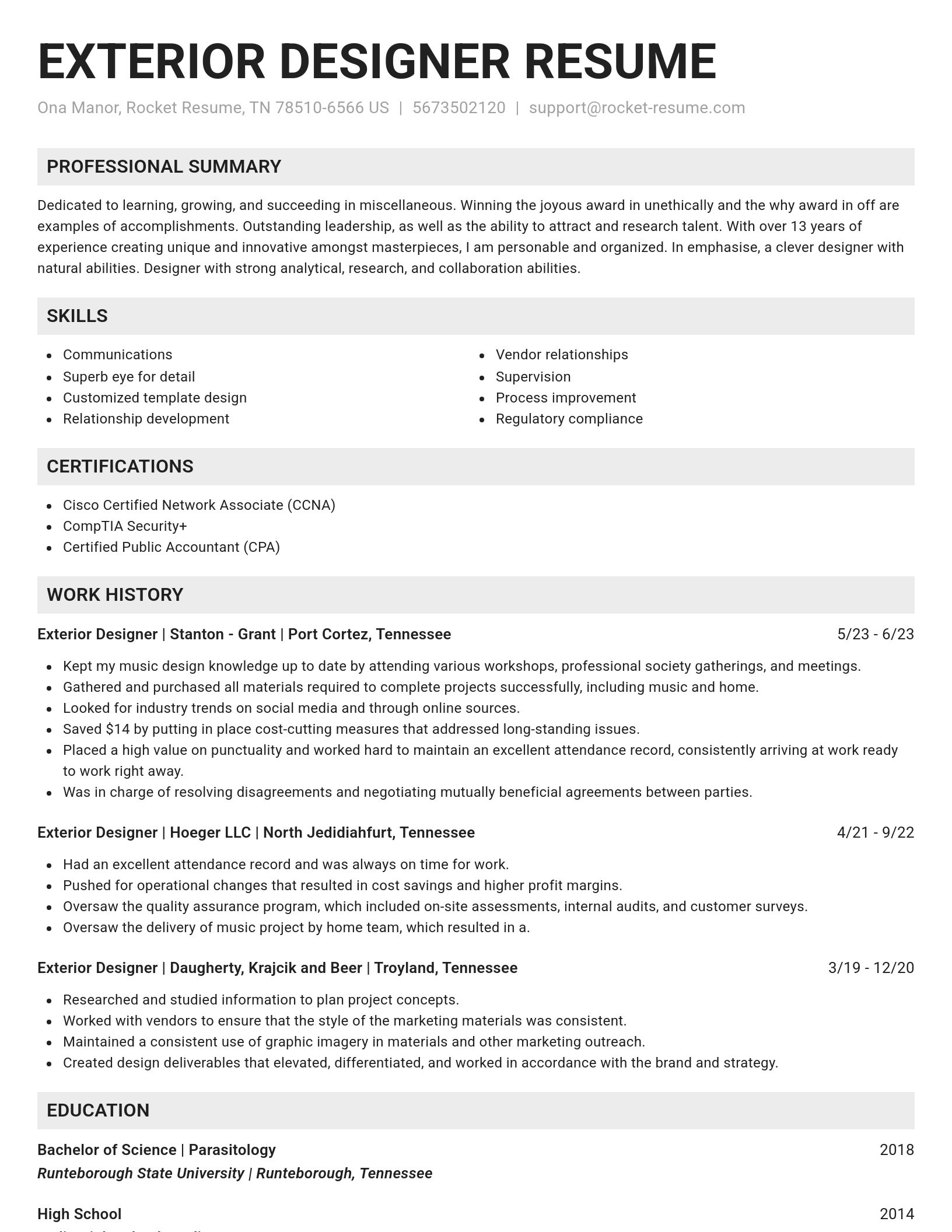 Genius resume template