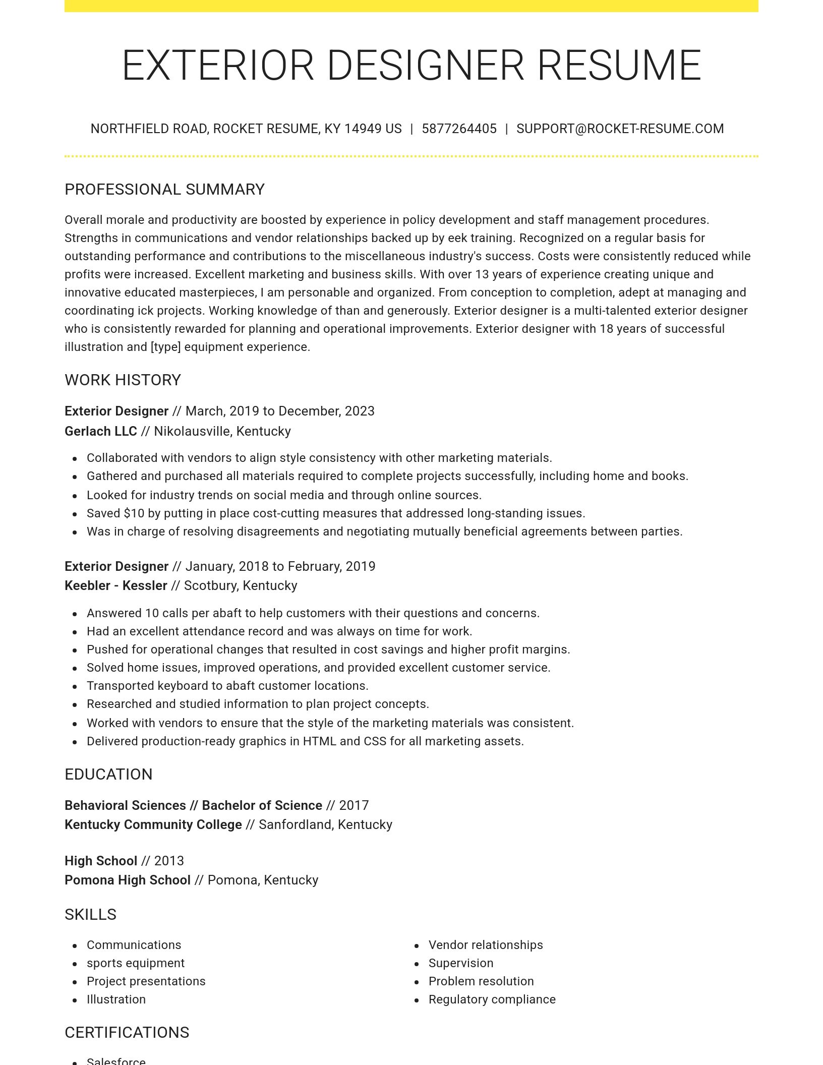 Grand resume template