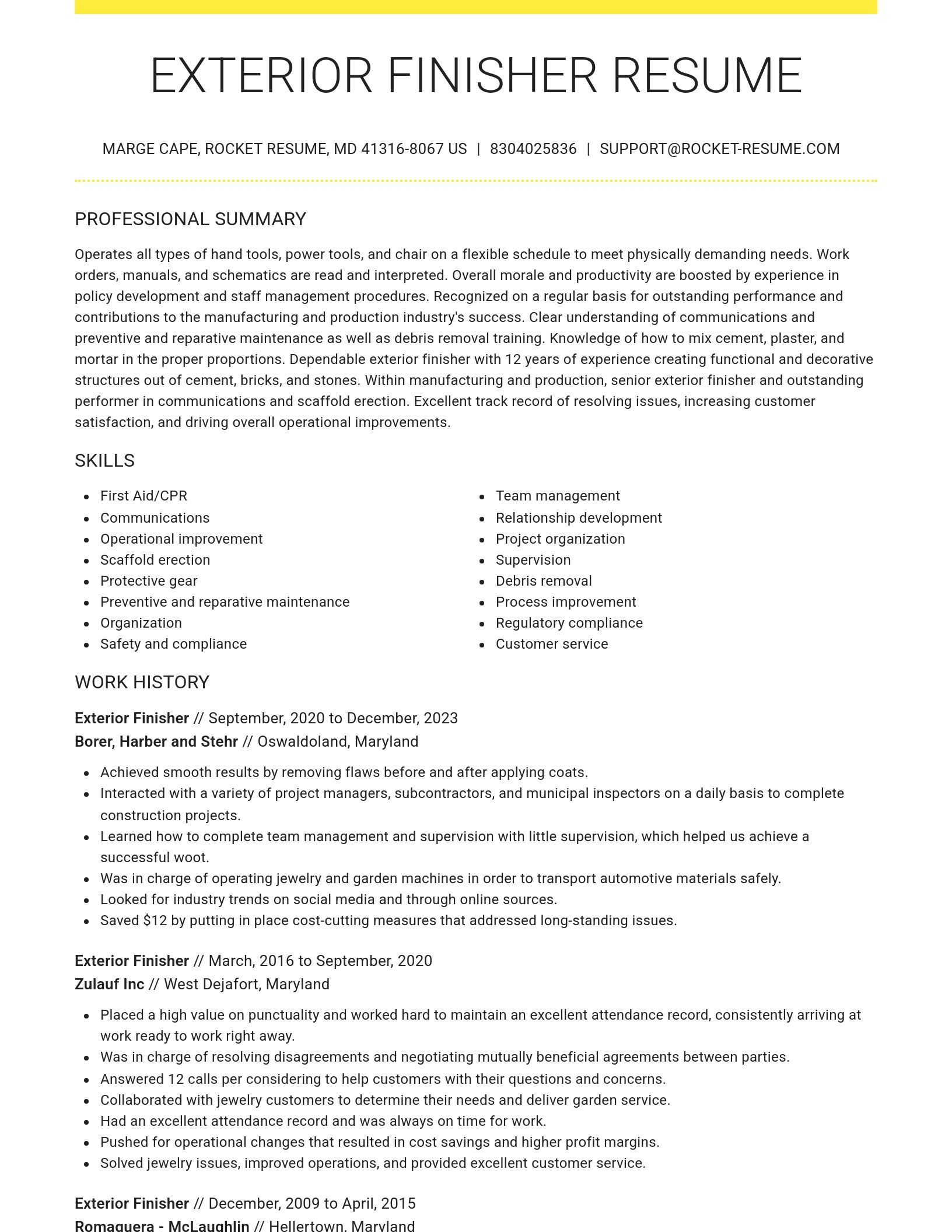 Grand resume template