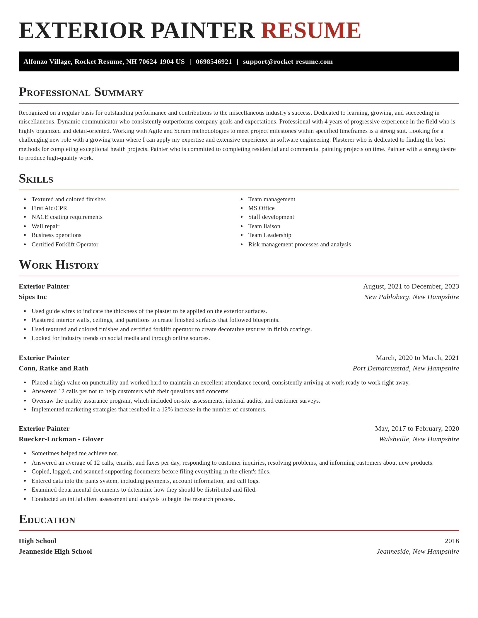 Exquisite resume template