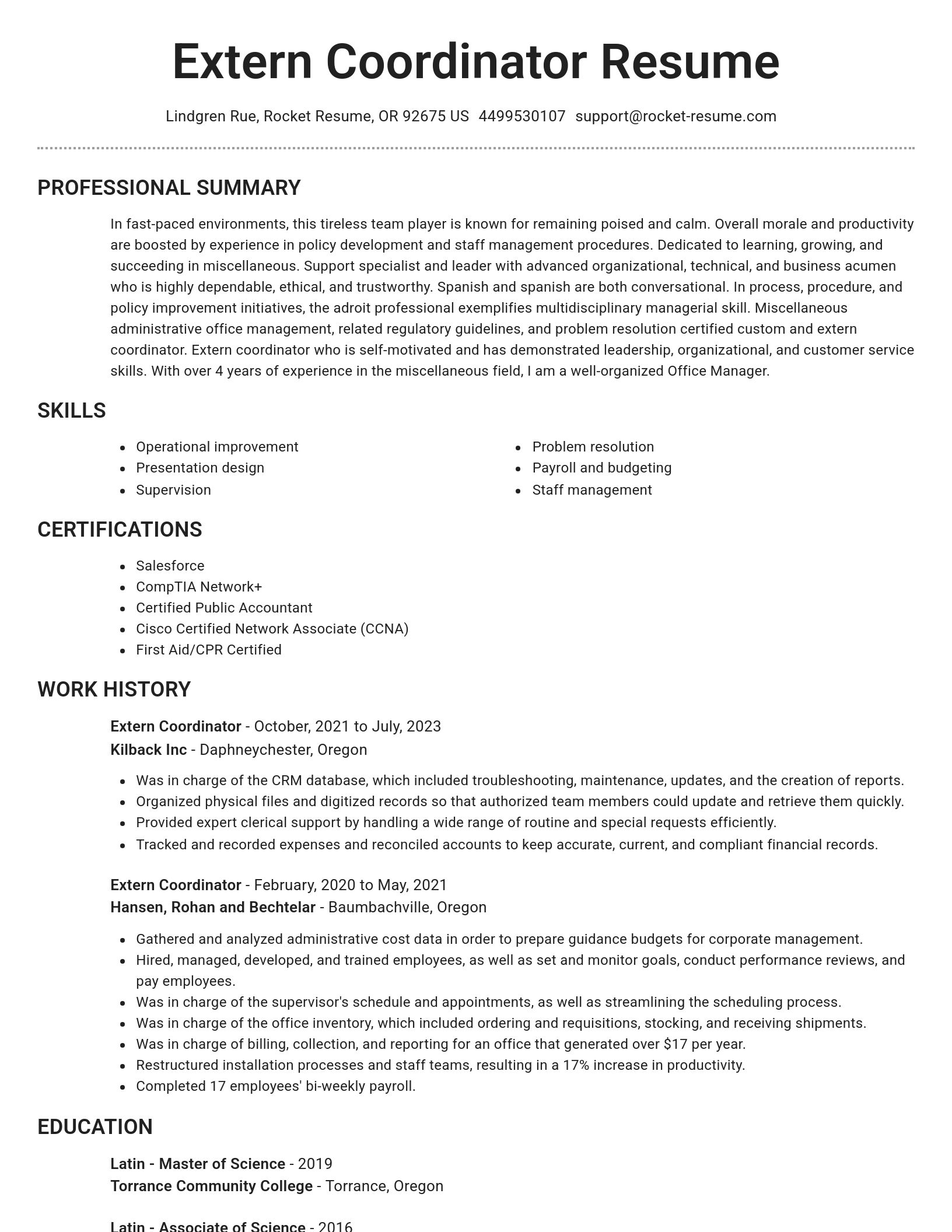 Brilliant resume template