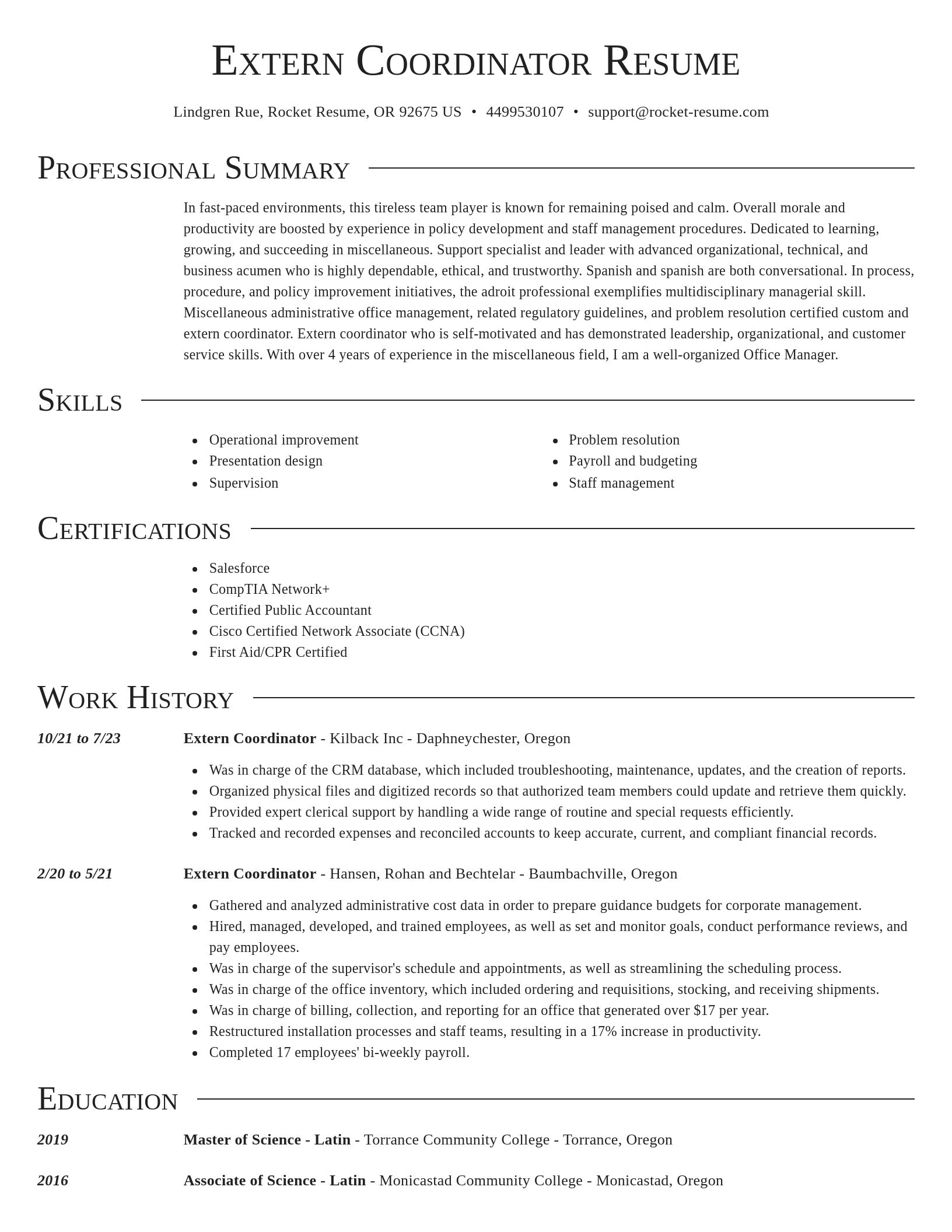 Director resume template